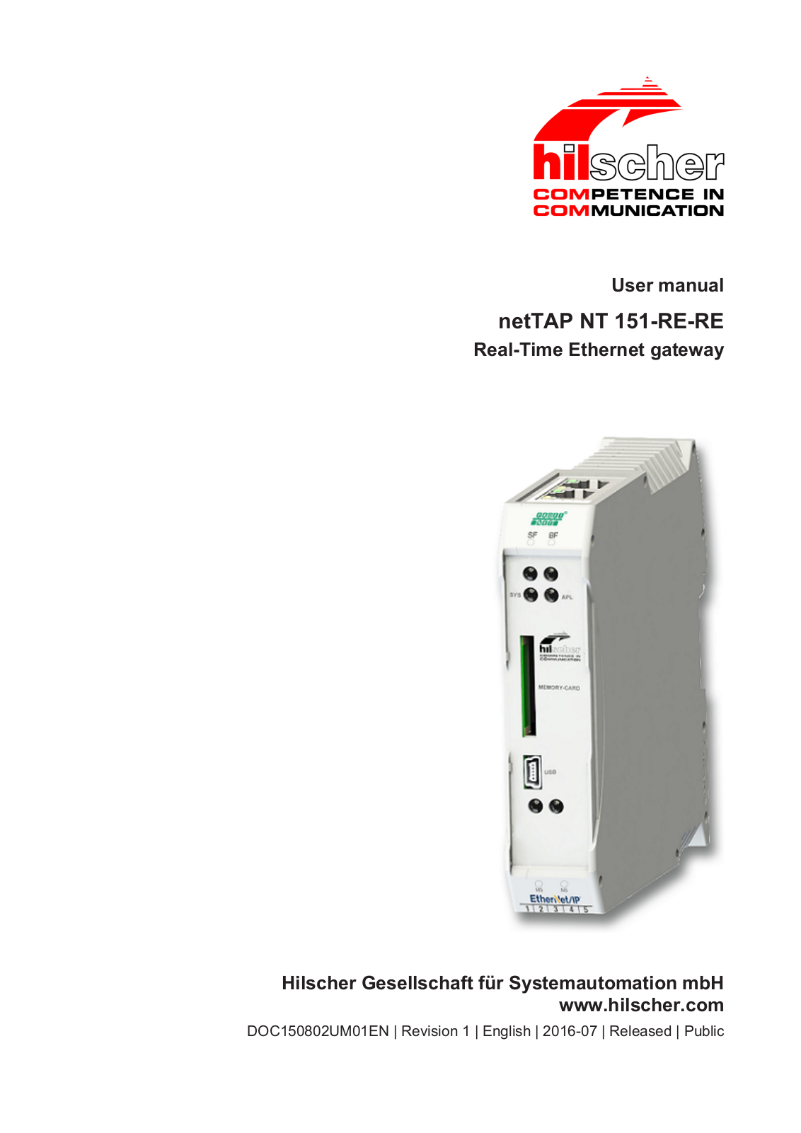 hilscher netTAP NT 151­RE­RE User Manual