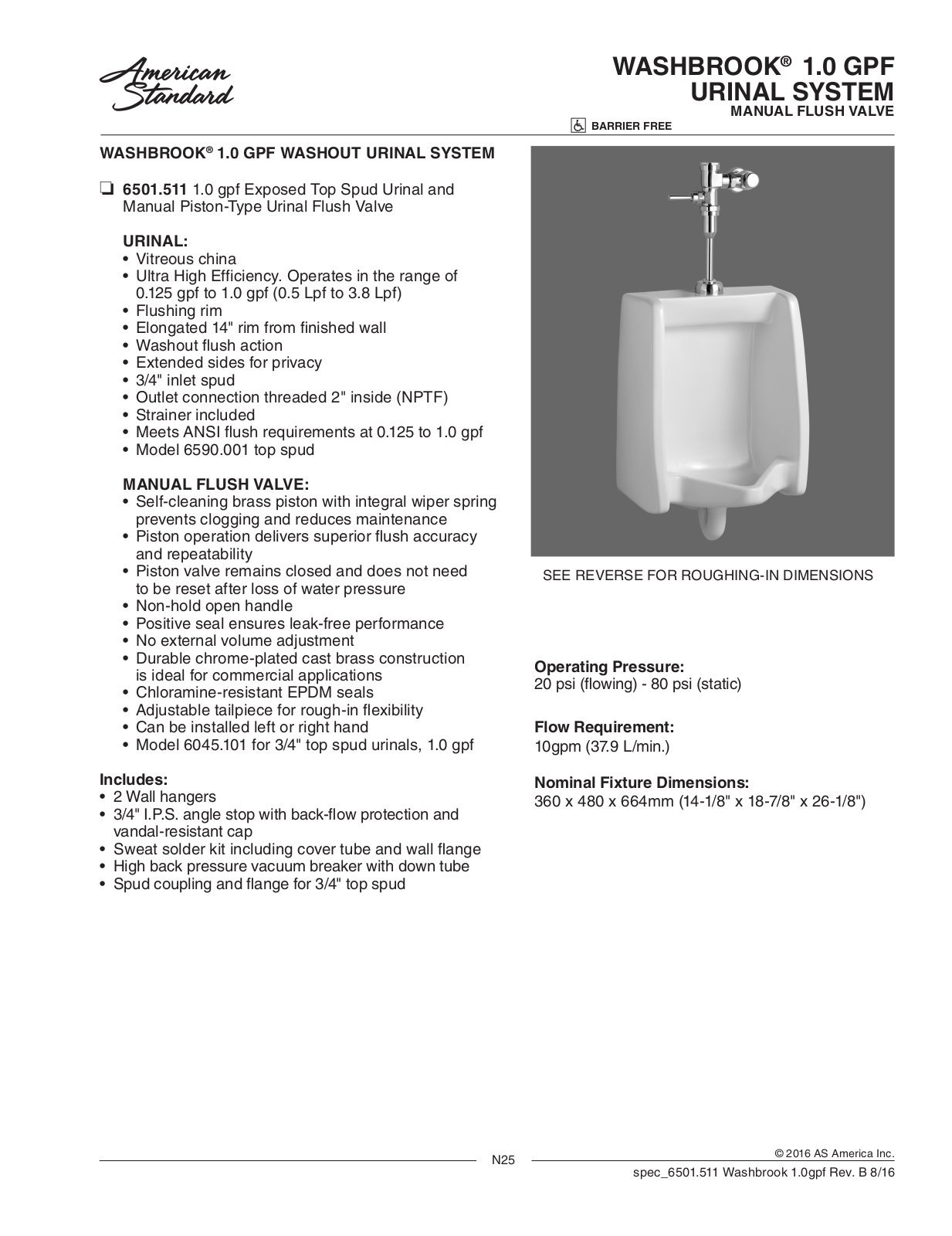 American Standard ASD10063 Specifications - ManualMachine.com