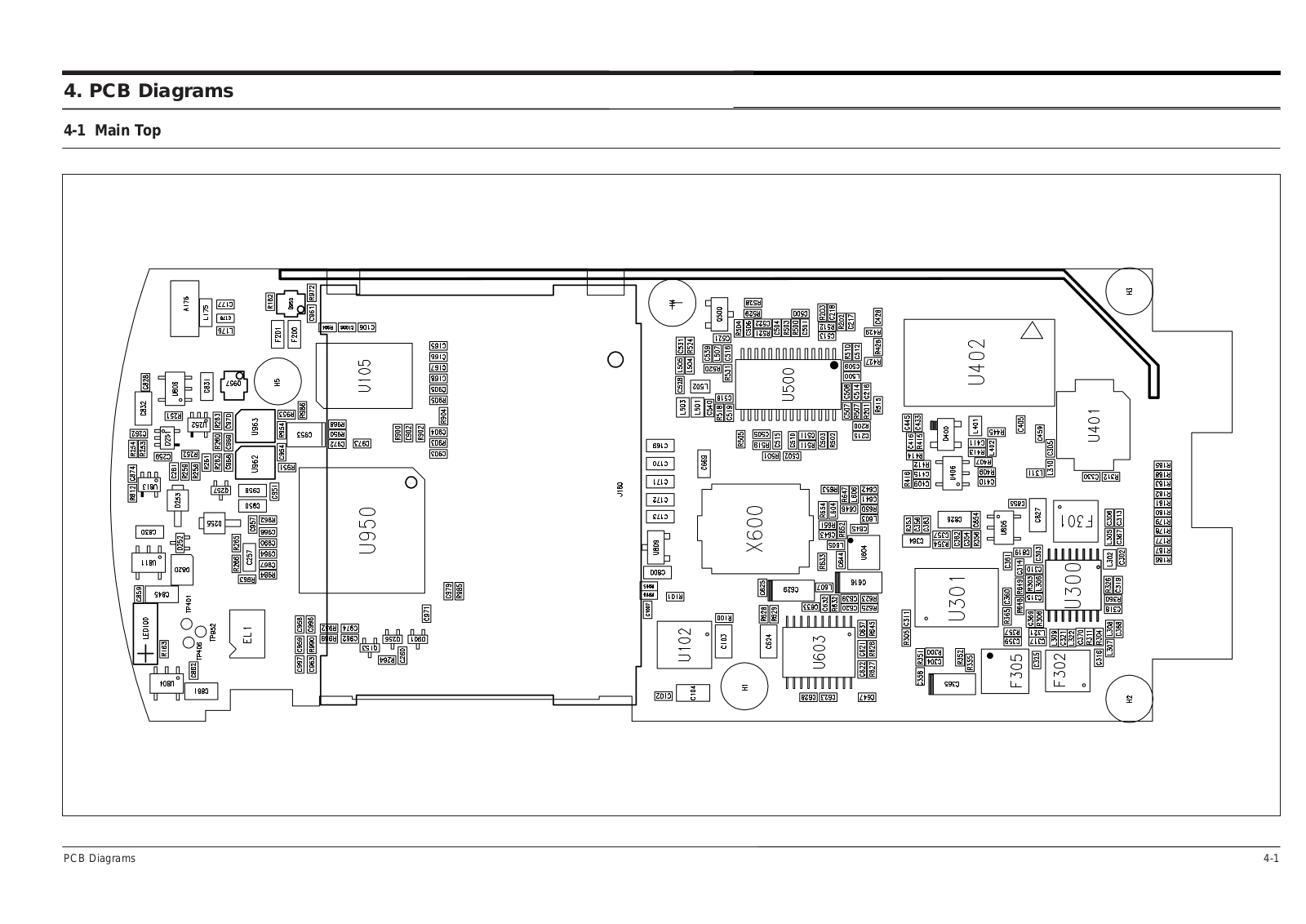 Samsung SGH-2400 PCB Diagram