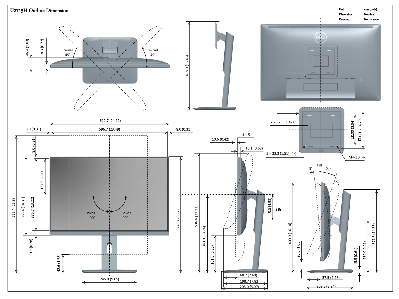 Dell U2715H User Manual