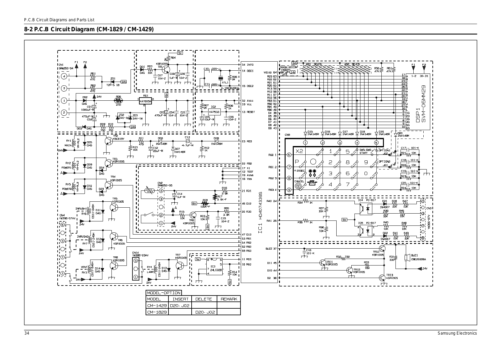 Samsung CM1829-1429 Schematic