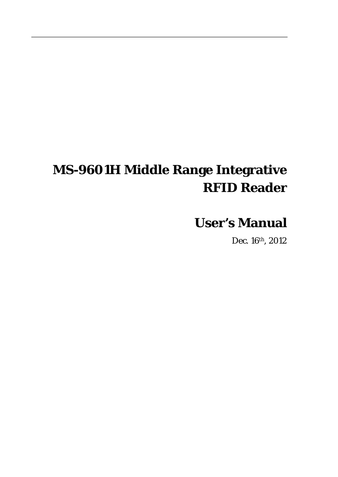 Shandong Mingwah Aohan Smart Tech MS 9601H User Manual