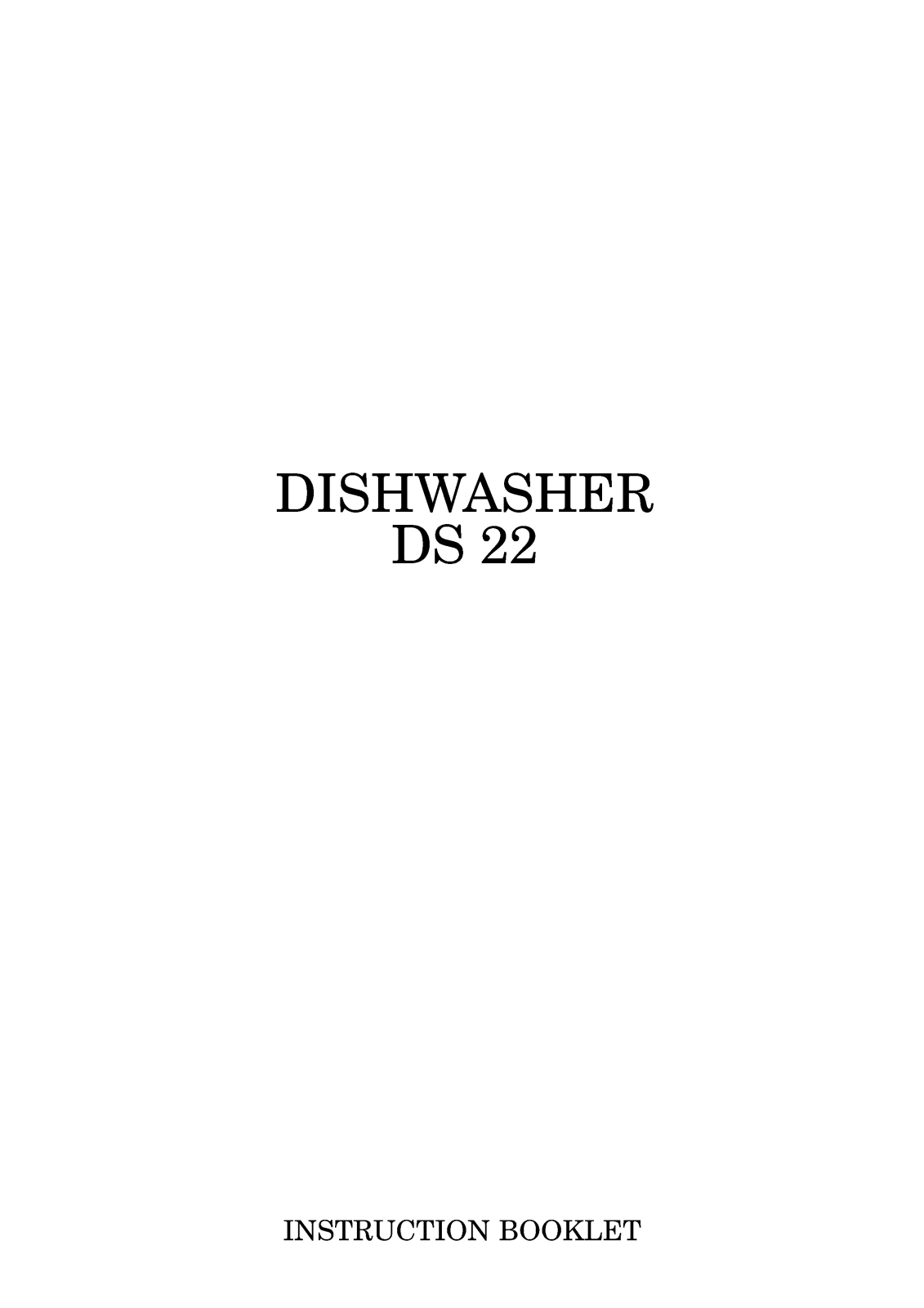 Zanussi DS 22 User Manual