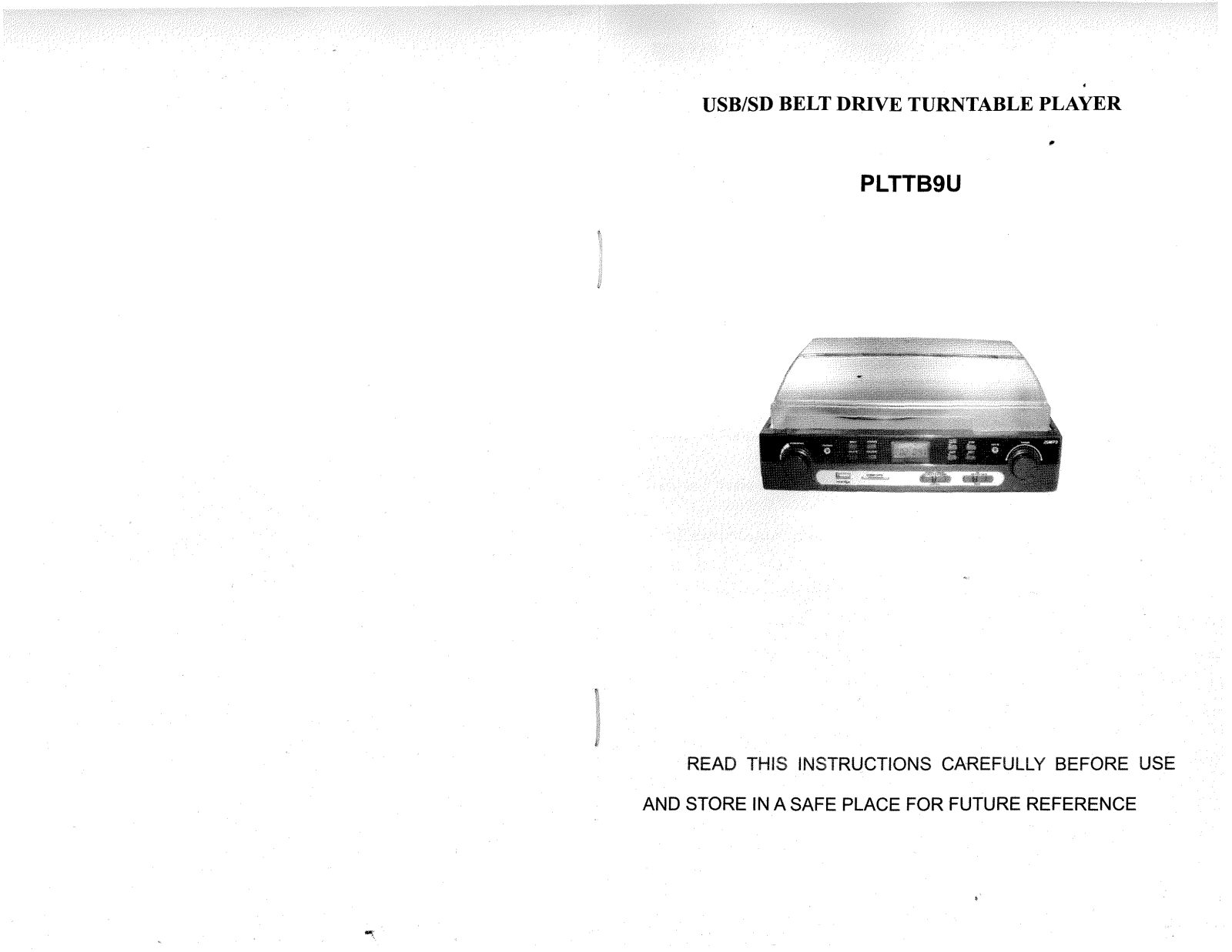 PYLE Audio PLTTB9U User Manual - ManualMachine.com
