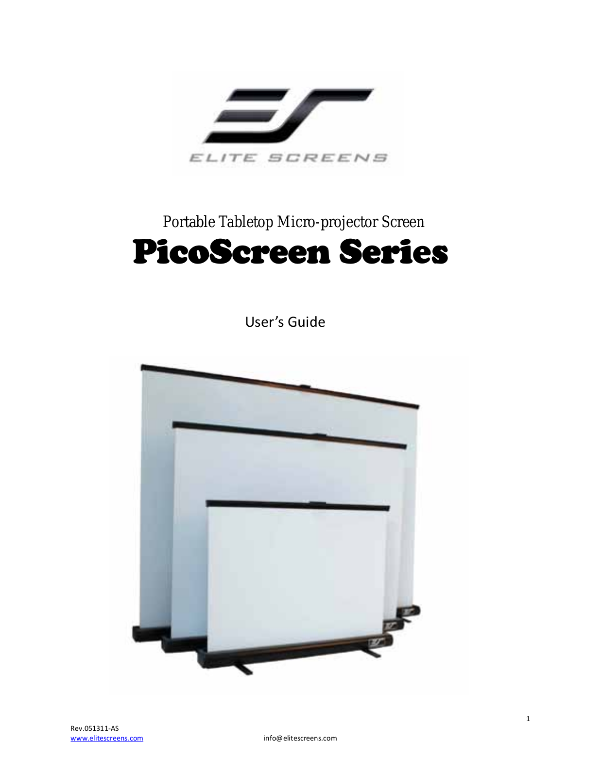 Elite Screens Pico Screen User Manual