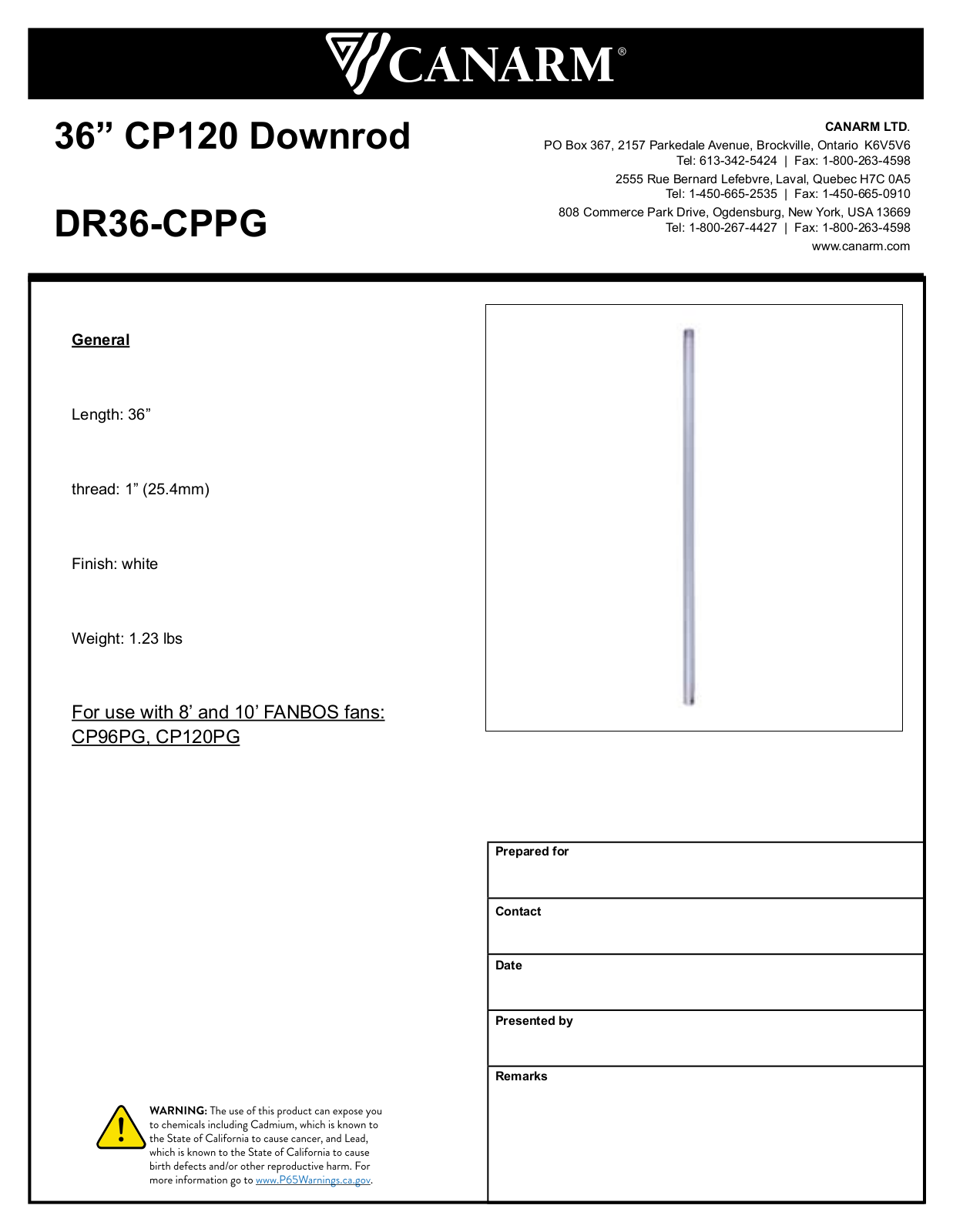 Canarm CNM10293 Specifications - ManualMachine.com