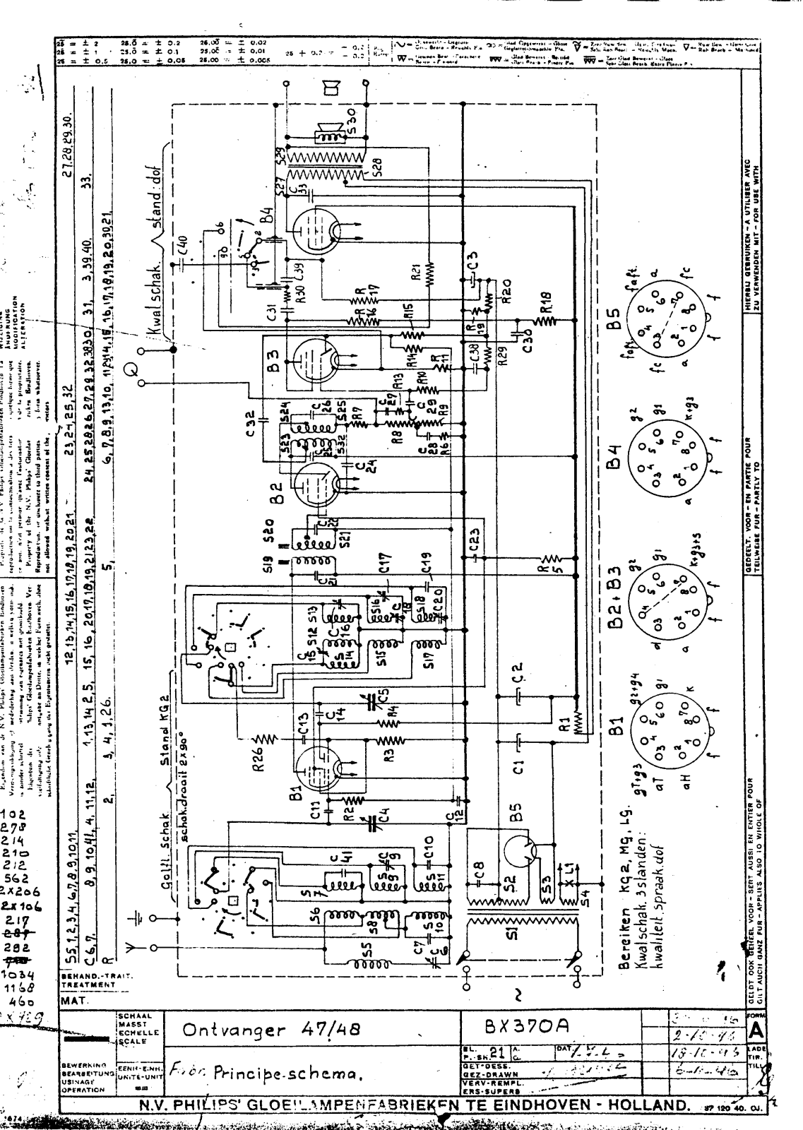 Philips BX370A Schematic