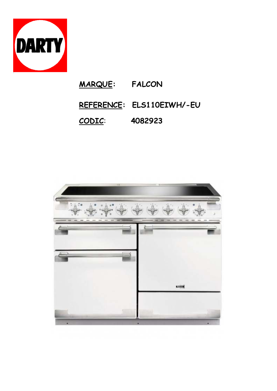 RANGEMASTER ELS110DFCR User Manual