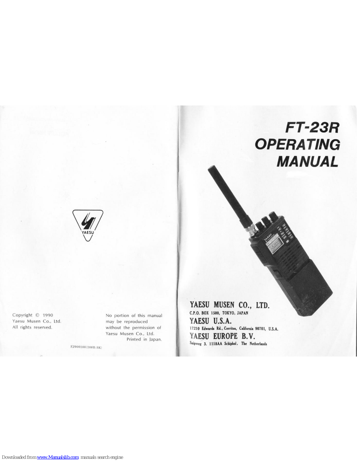 Yaesu FT-23R Operating Manual