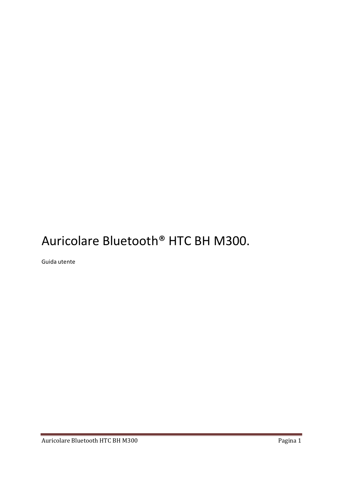 Htc BH M300 User Manual