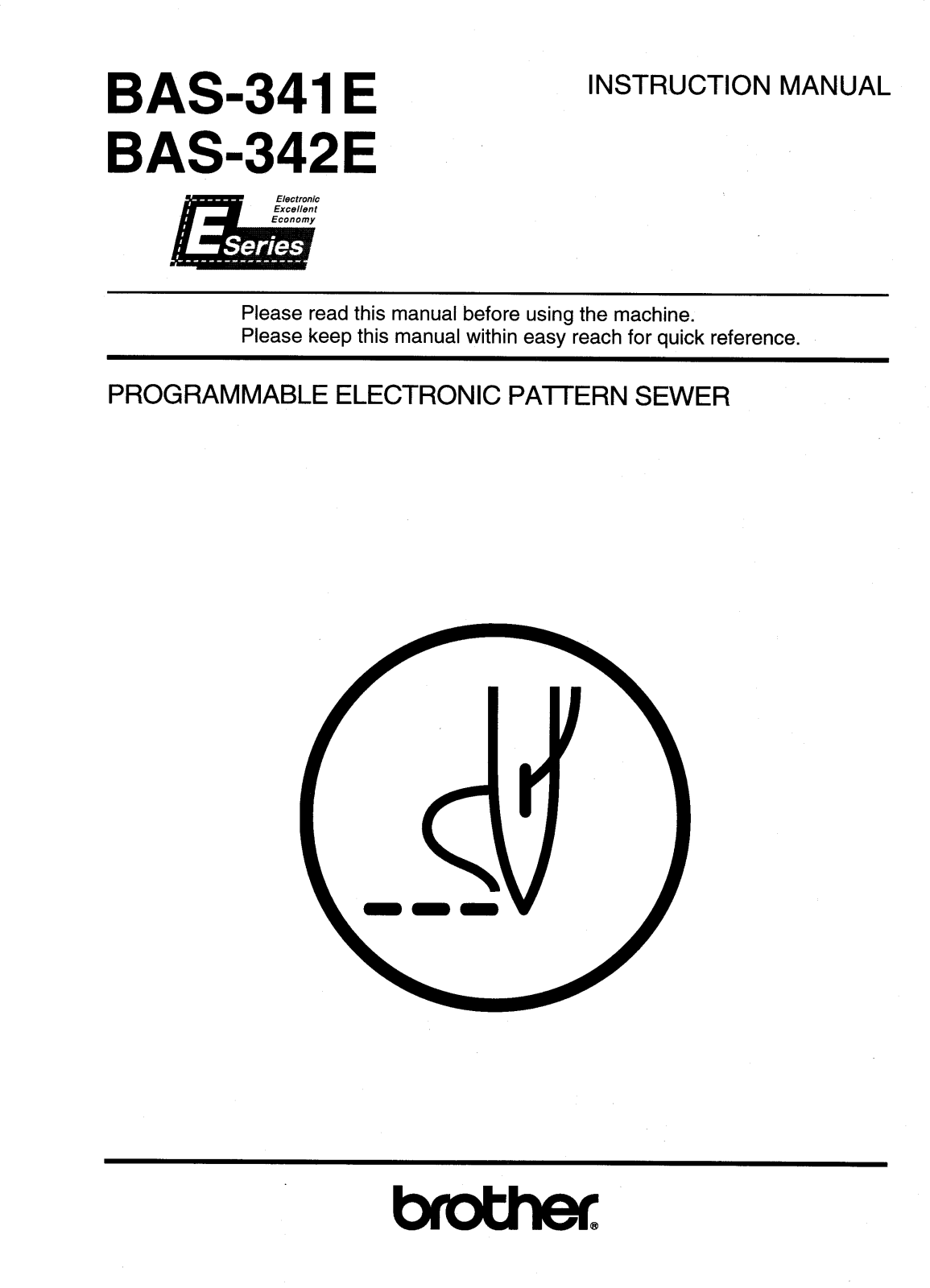 Brother BAS-342E, BAS-341E User Manual