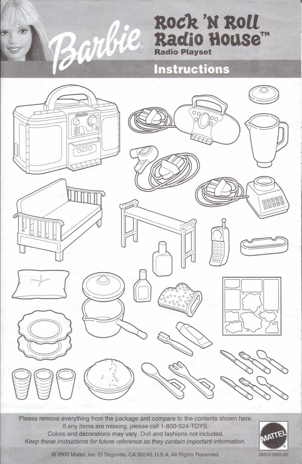 Fisher-Price 26913 Instruction Sheet