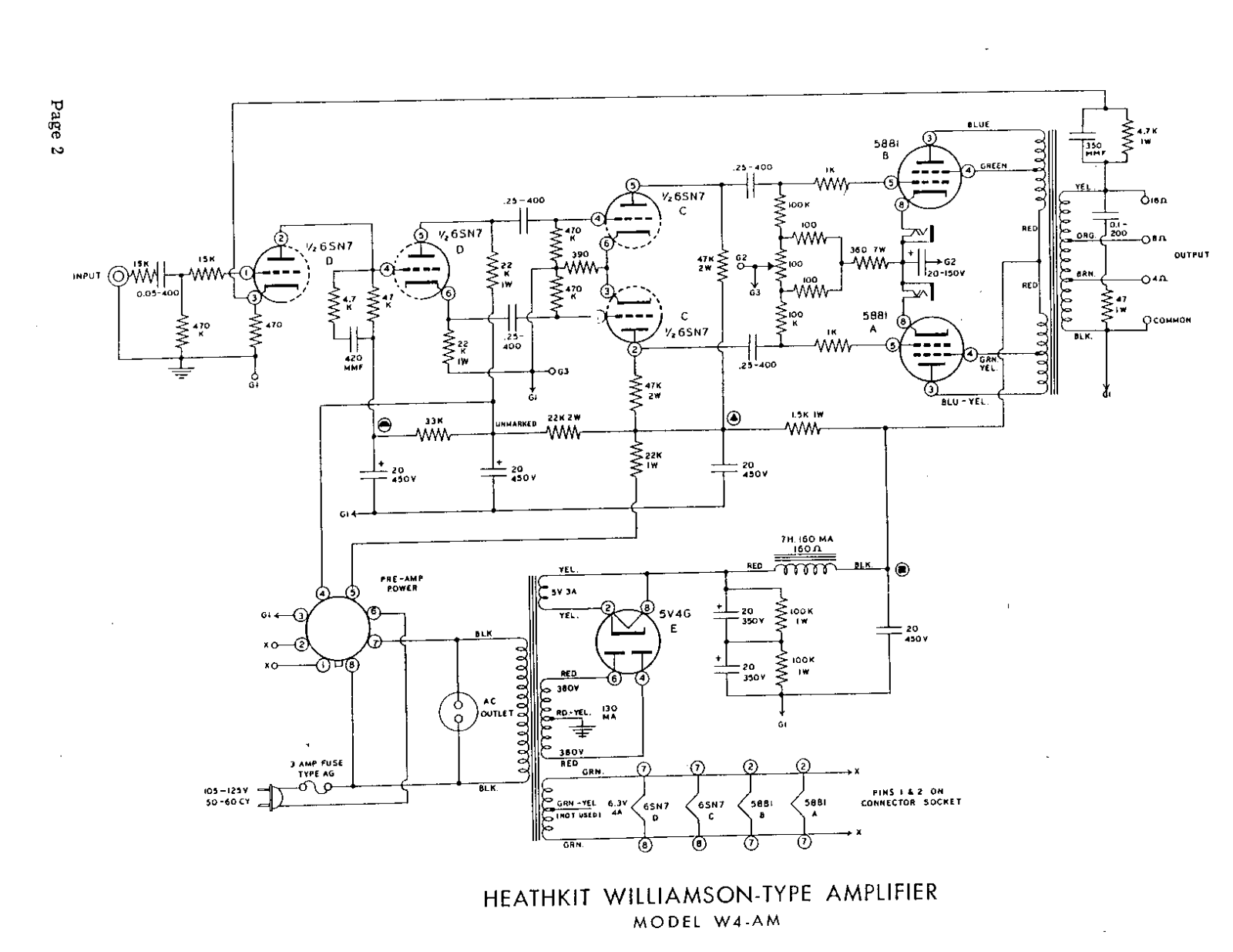 Heath Company W-4-AM Schematic