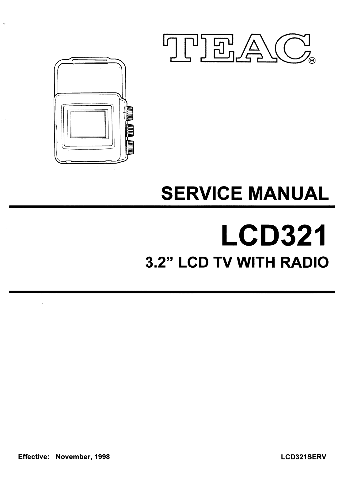 TEAC LCD-321 Service manual