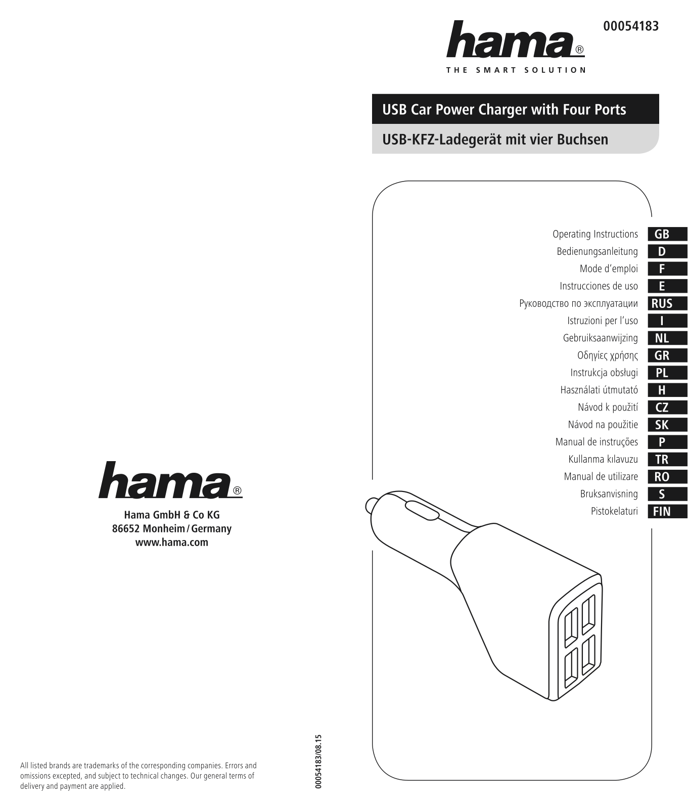 Hama 54183 User manual