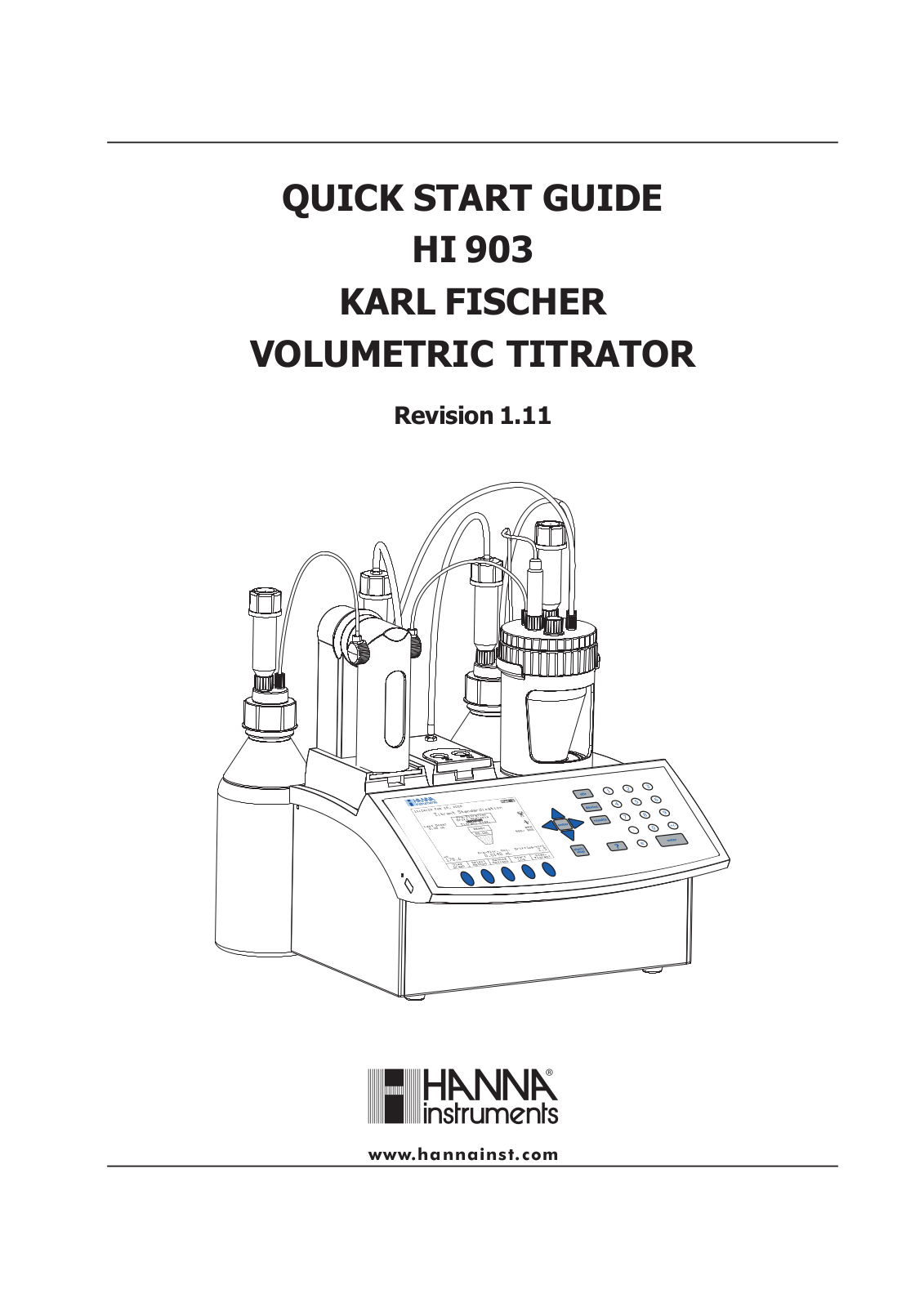 Hanna Instruments HI 903 User Manual