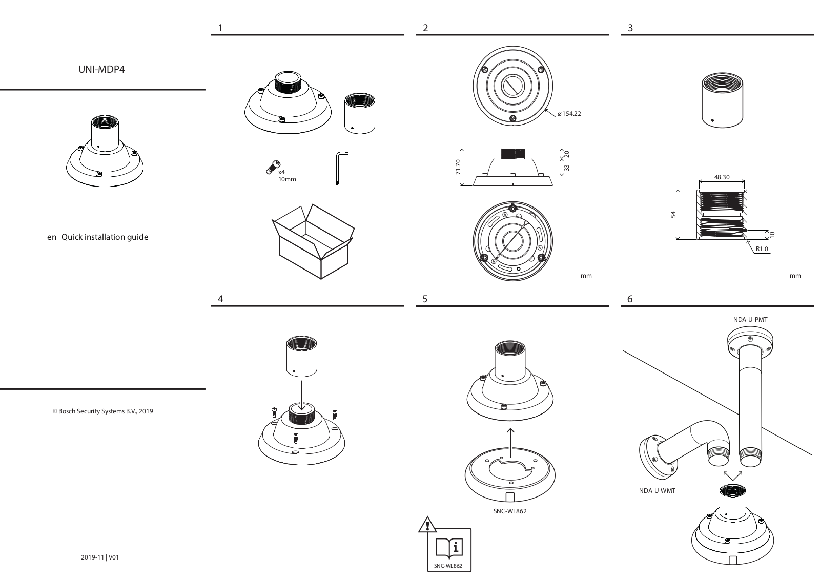 Bosch UNI-MDP4 Installation Guide