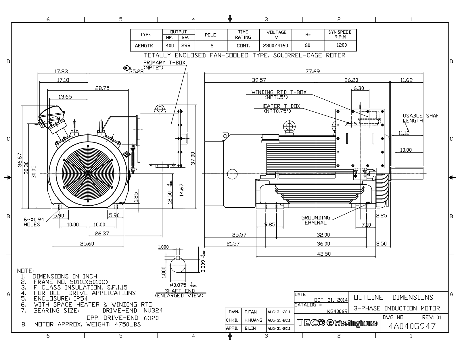 Teco KG4006R Reference Drawing