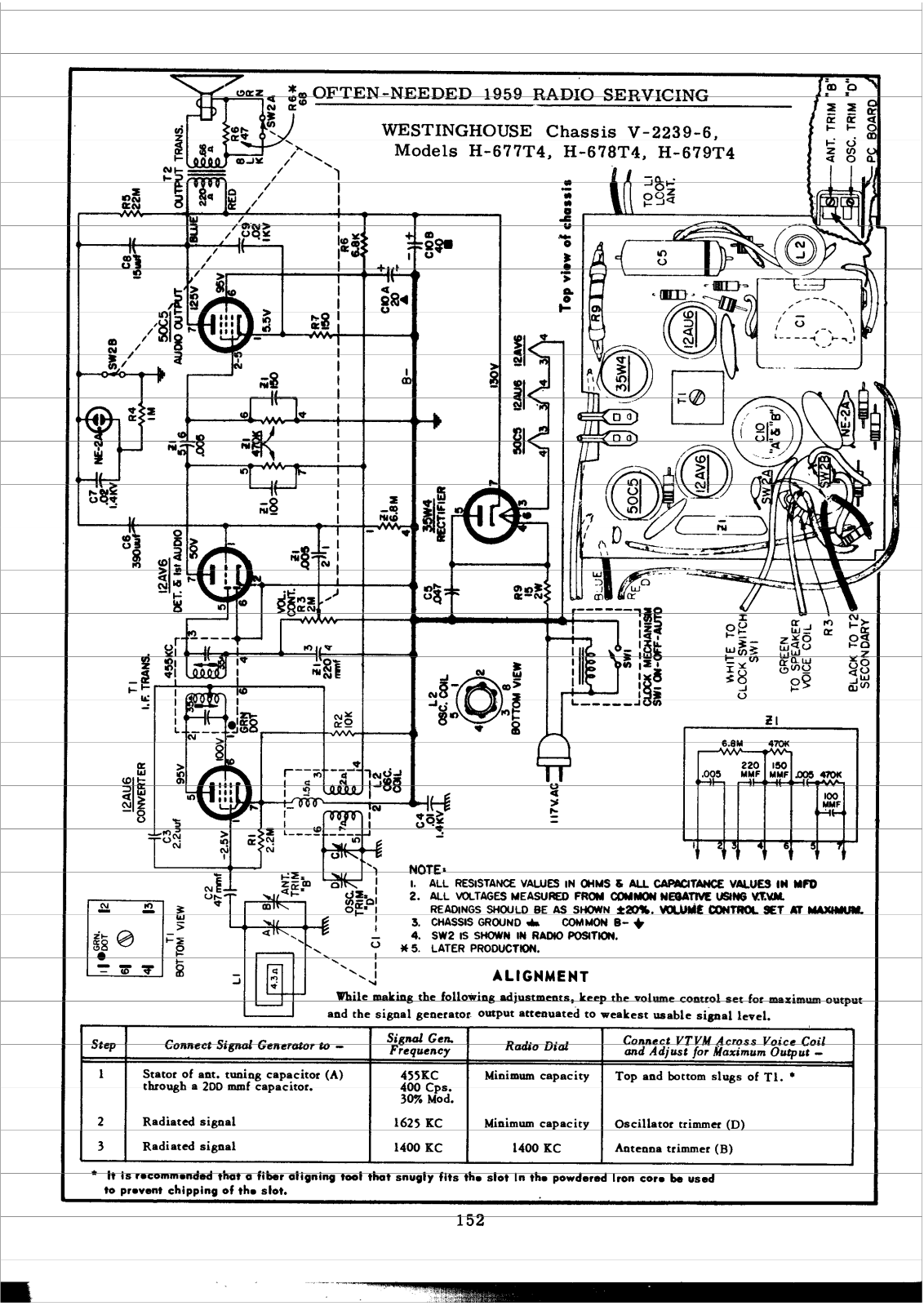 Westinghouse H-677T4, H-678T4, H-679T4 Schematic