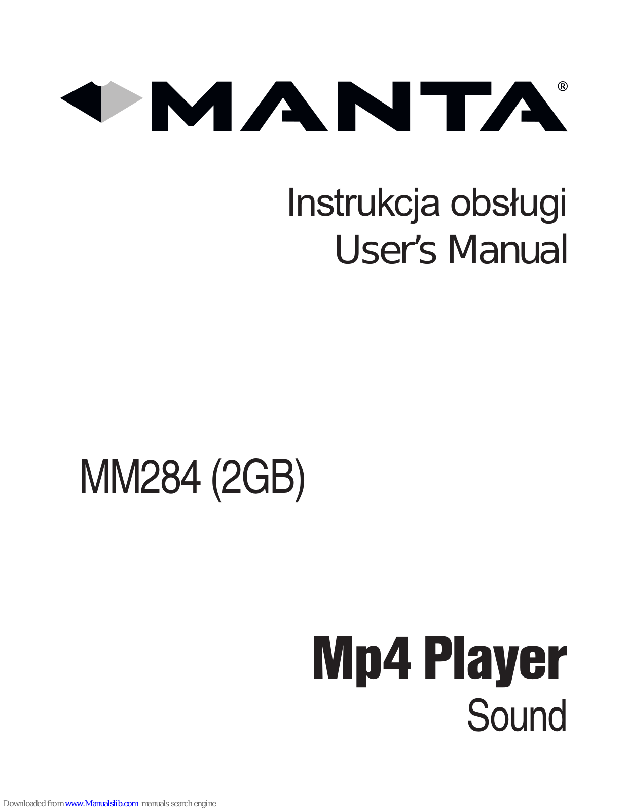 Manta MM284 User Manual