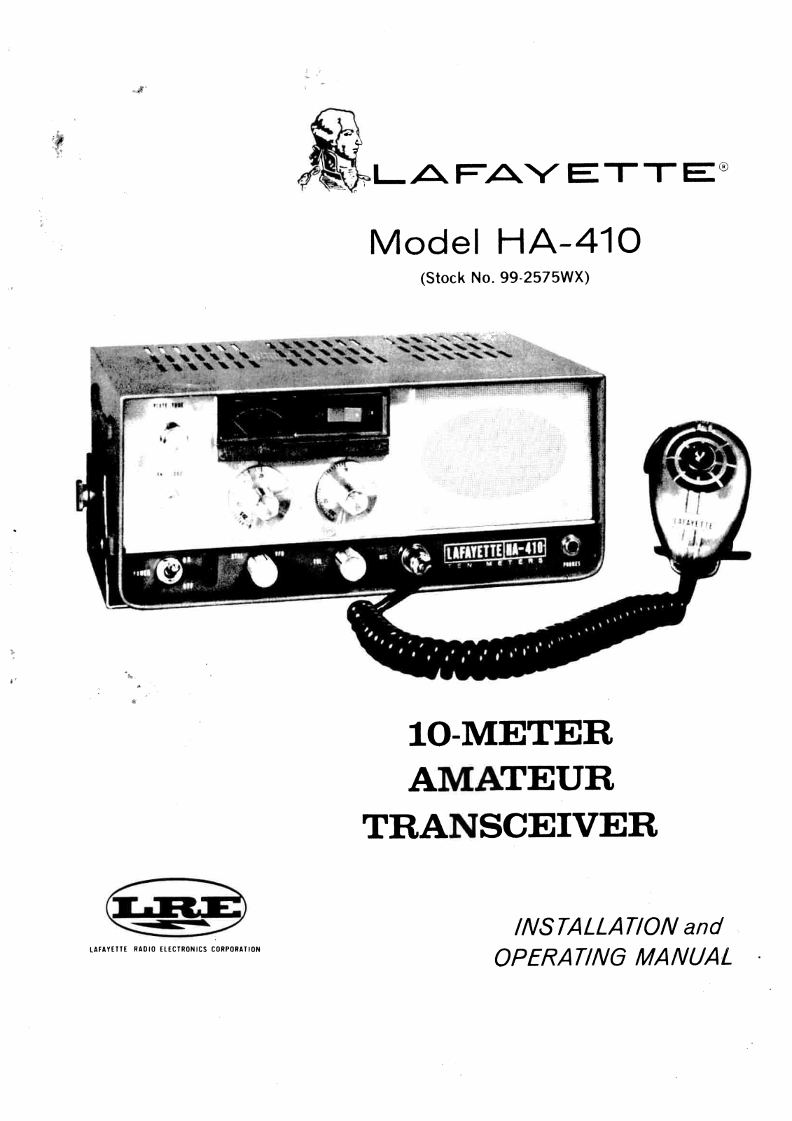 Lafayette HA-410 Owners Manual