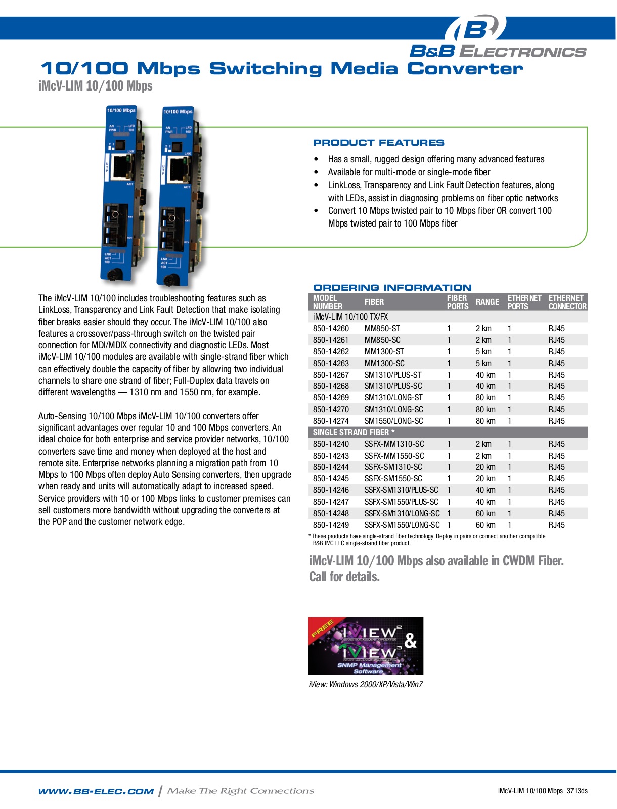 B&B Electronics 850-14240-74 Datasheet