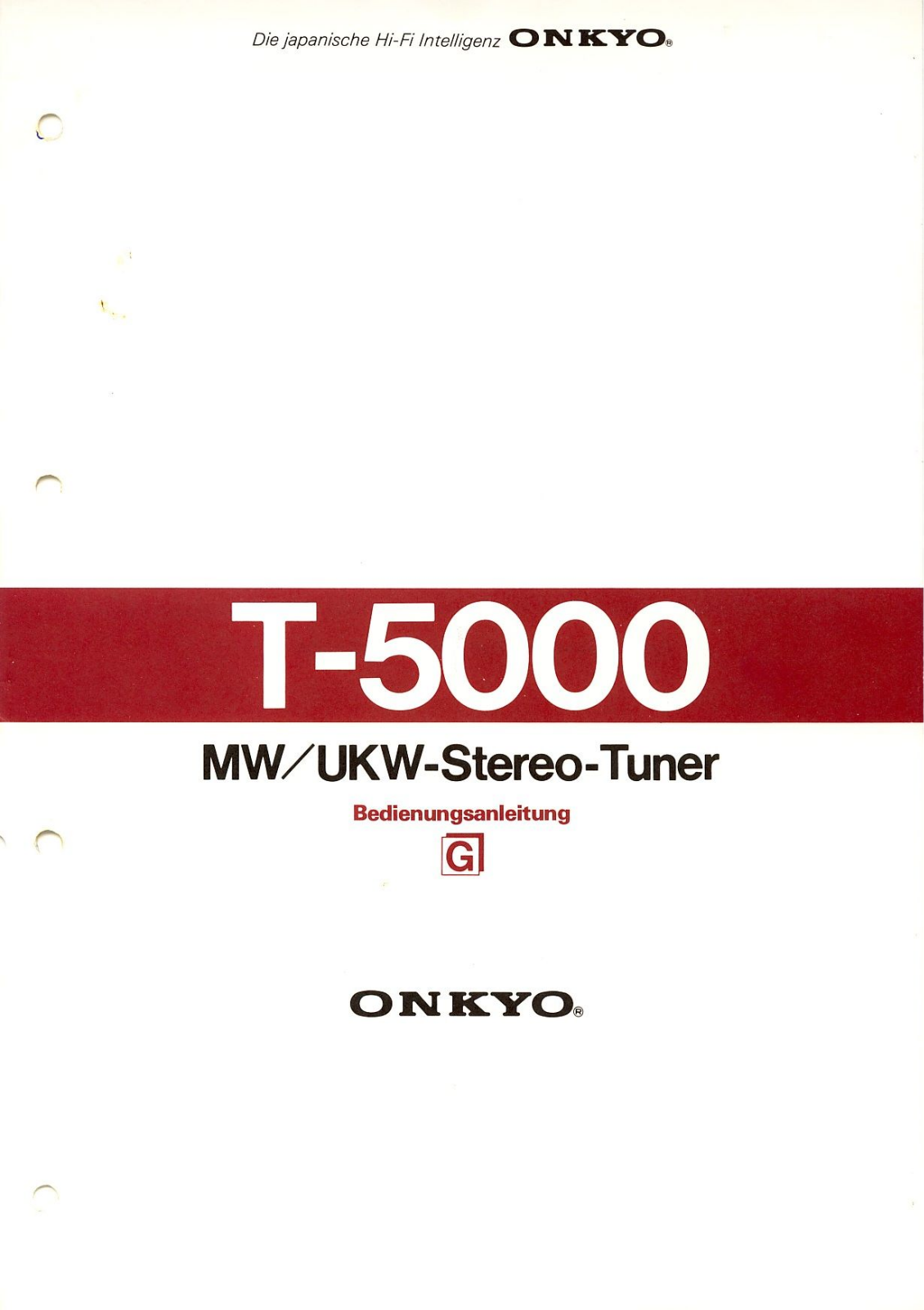 Onkyo T-5000 Service manual