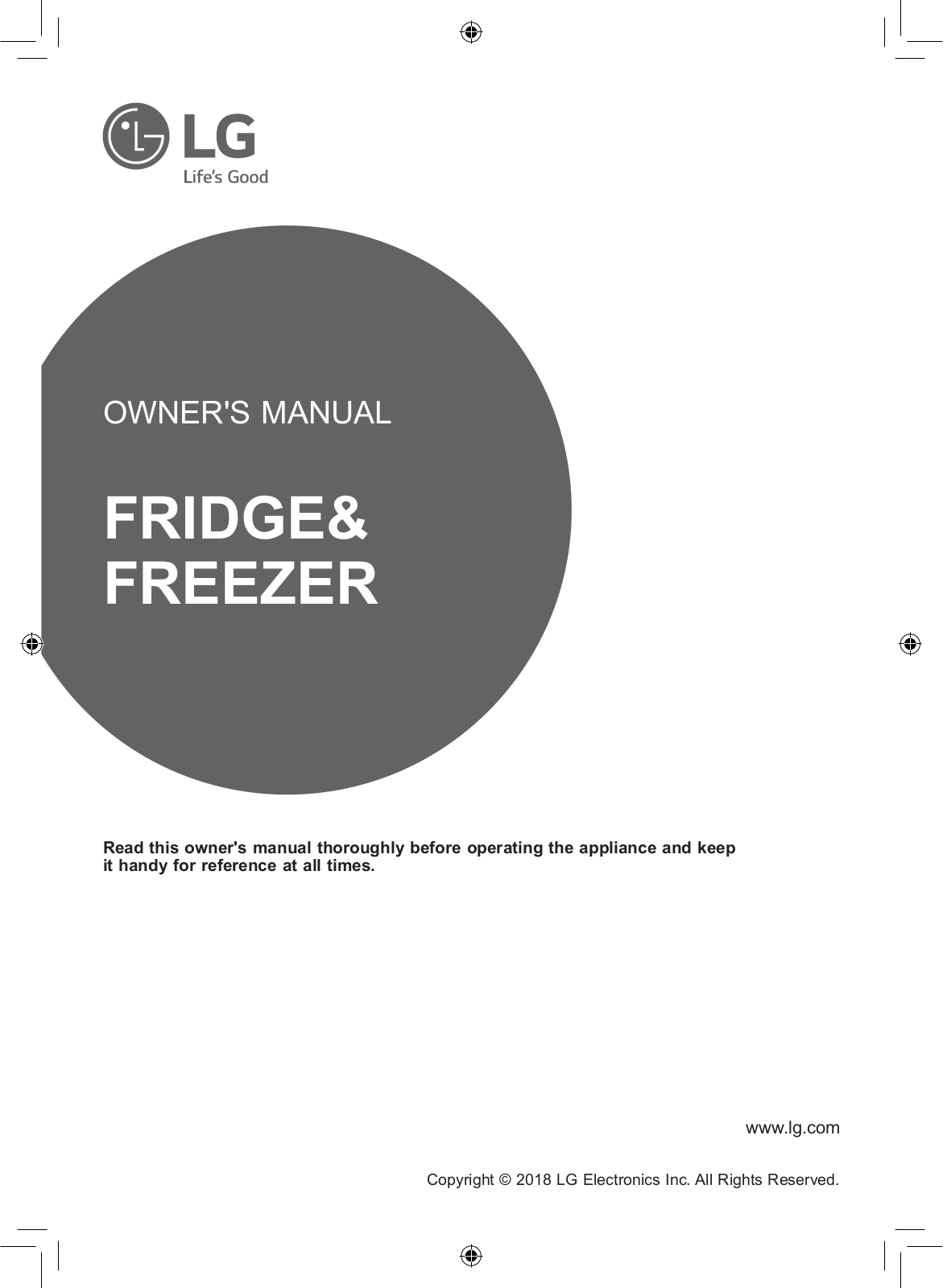 LG GR-F802HLHU User manual