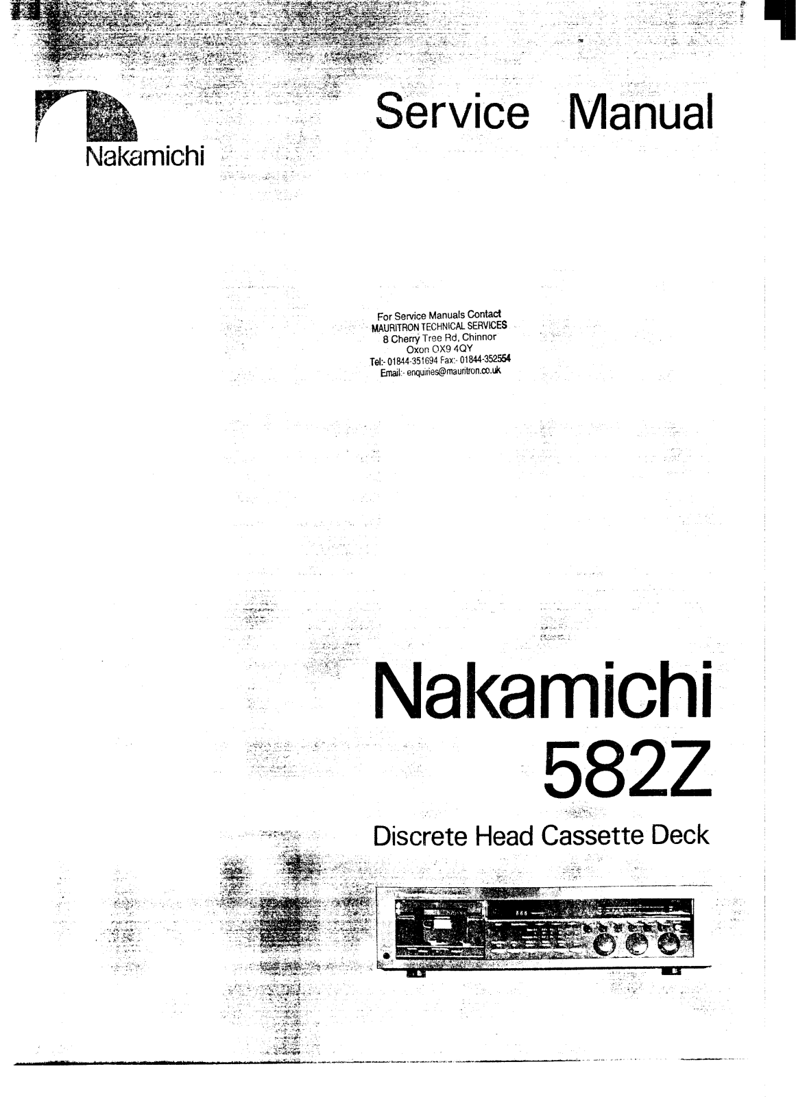 Nakamichi 582-Z Service manual