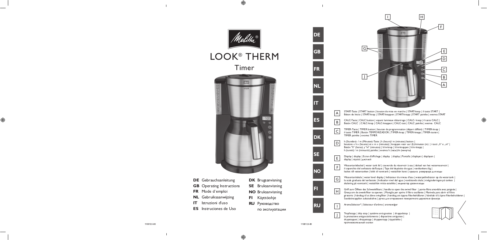 Melitta Look IV Therm Timer User Guide