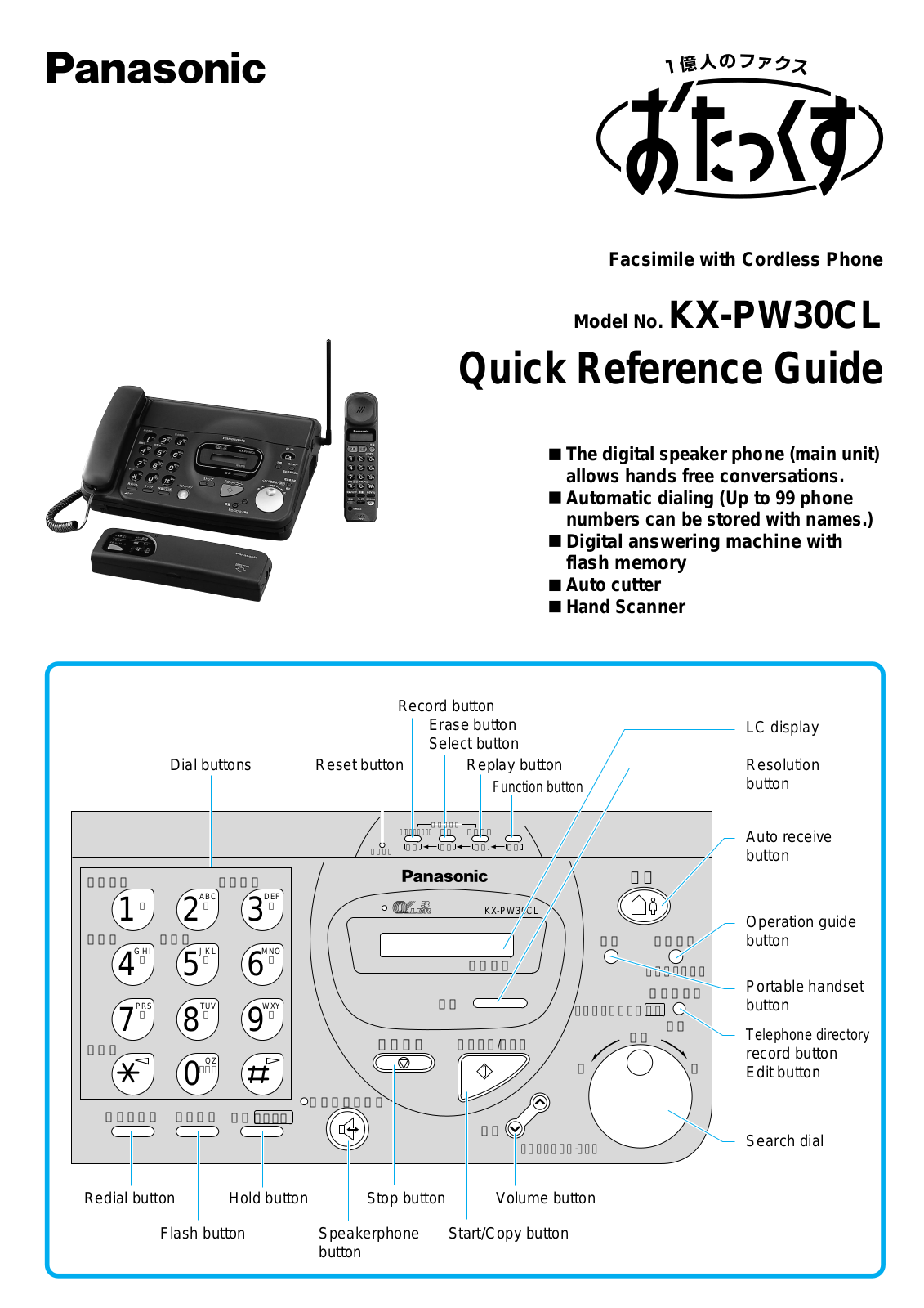 Panasonic KX-PW30CL User Manual