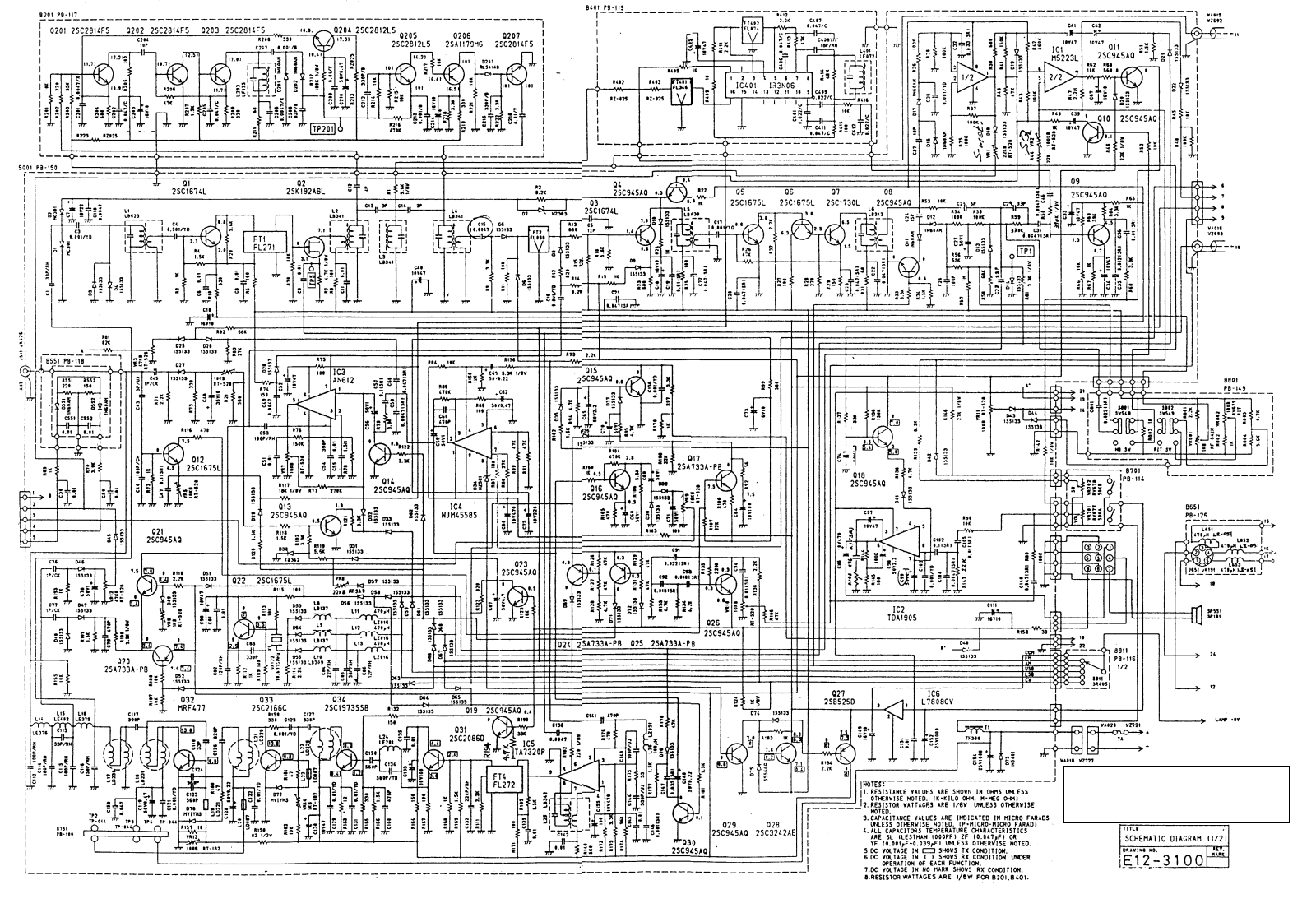 President HR2600 E12-3100 Schematic