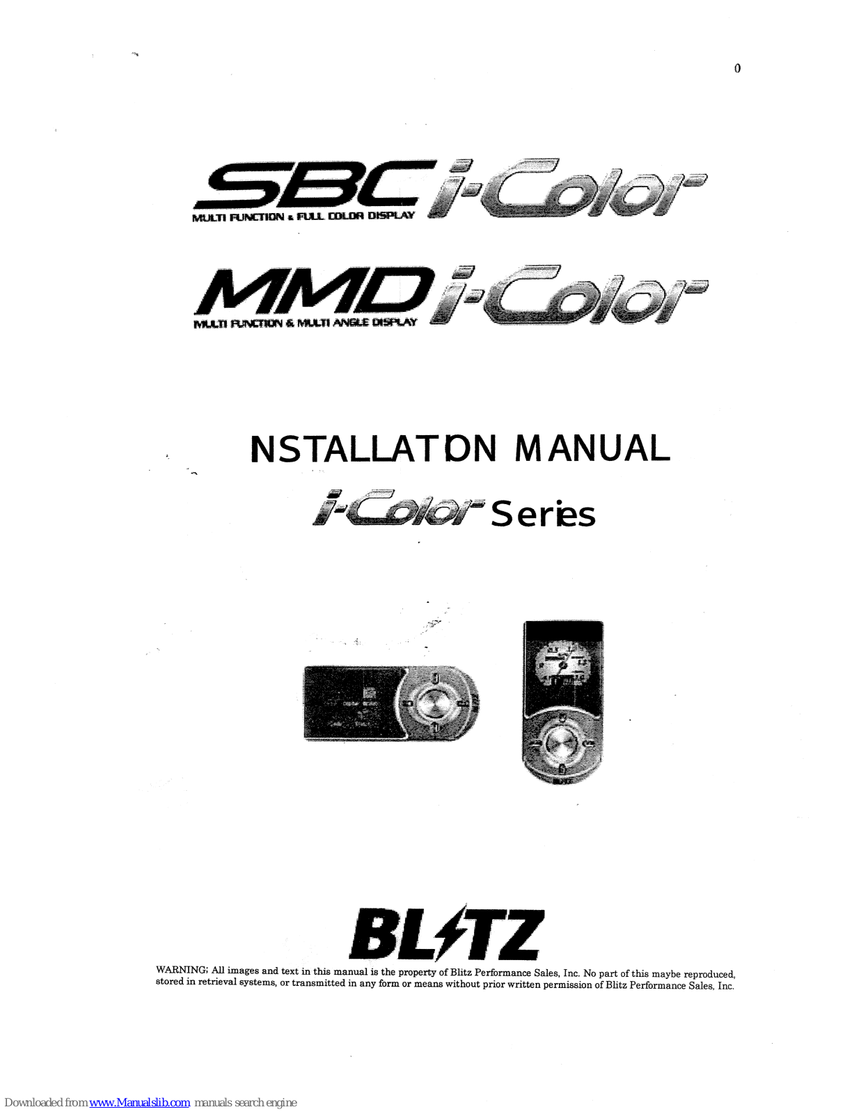 Blitz SBC i-Color, MMDi-Color Installation Manual