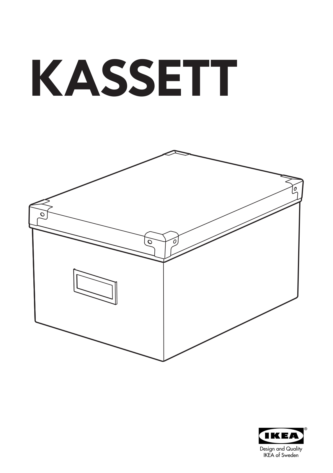 IKEA KASSETT DVD BOX W-LID 8X10X6  2PK Assembly Instruction