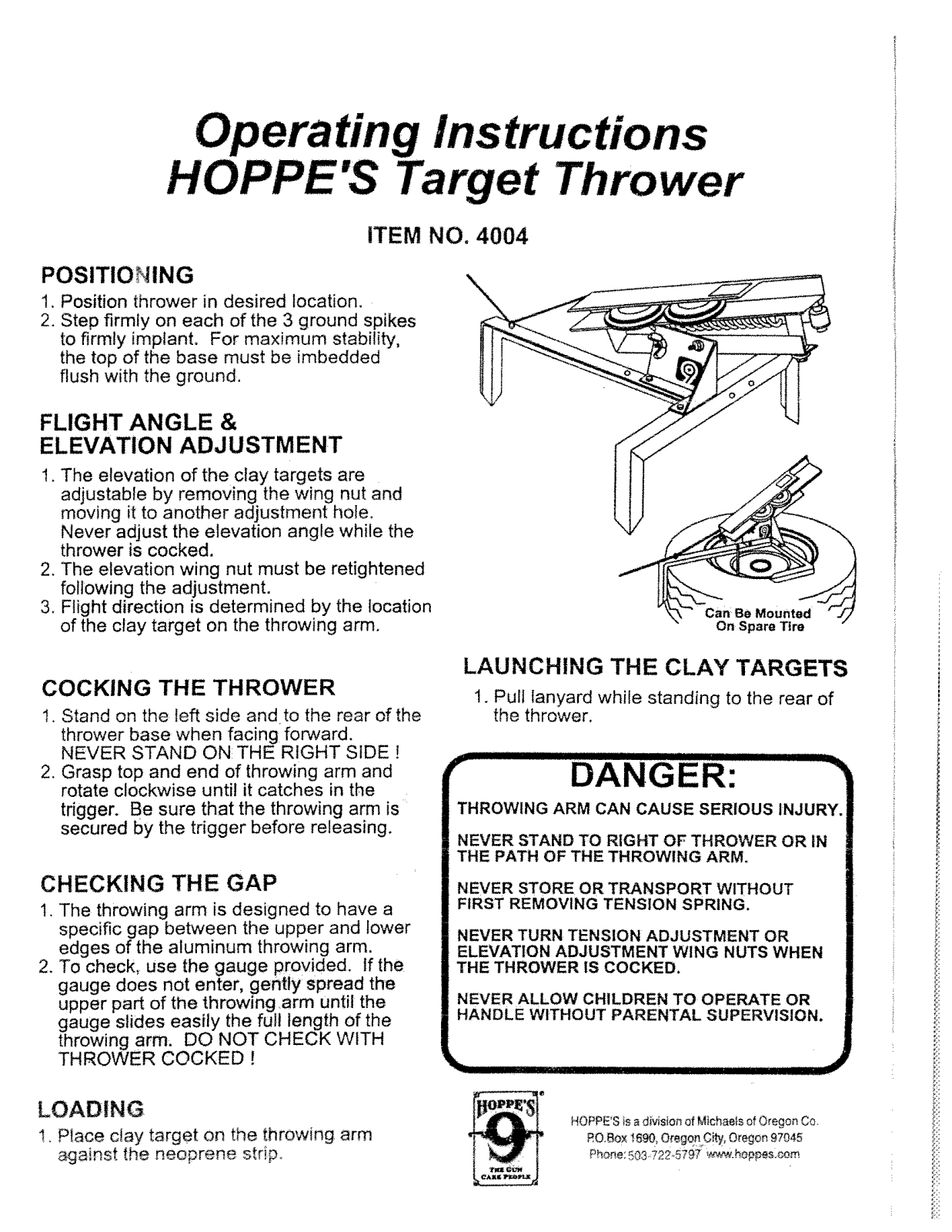 Hoppes 4004 Operating Instructions