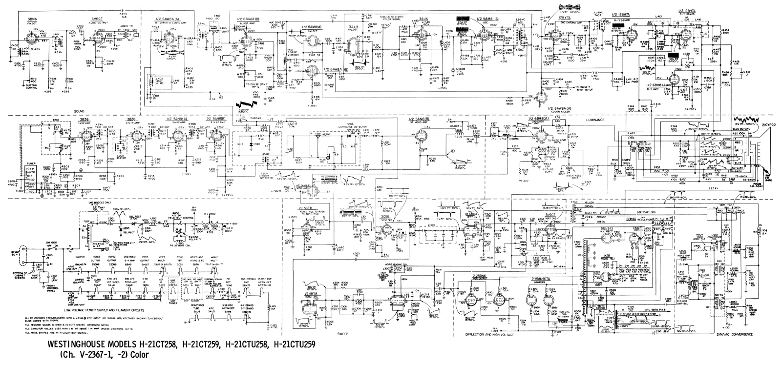 Westinghouse V-2367 Schematic