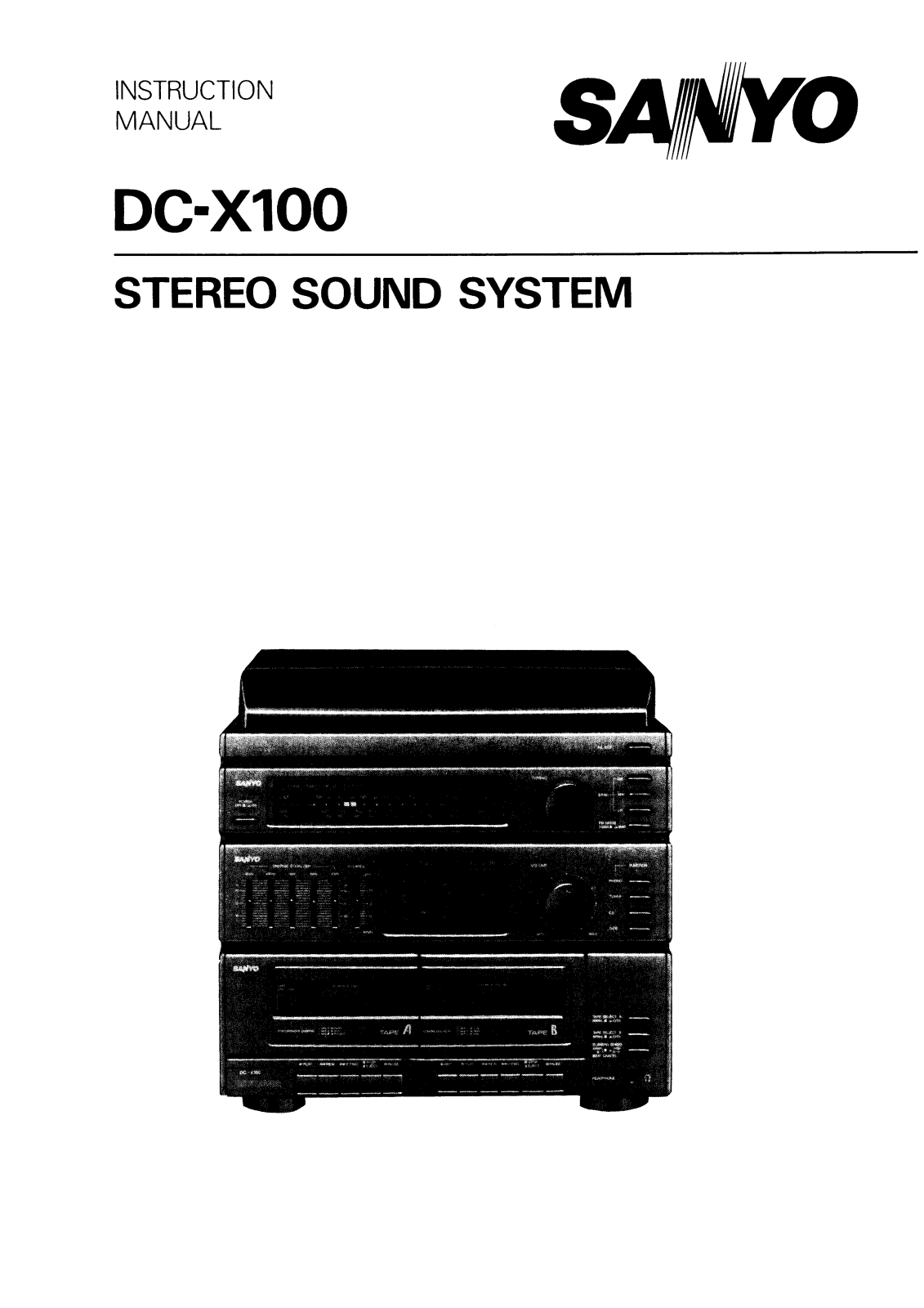 Sanyo DC-X100 Instruction Manual