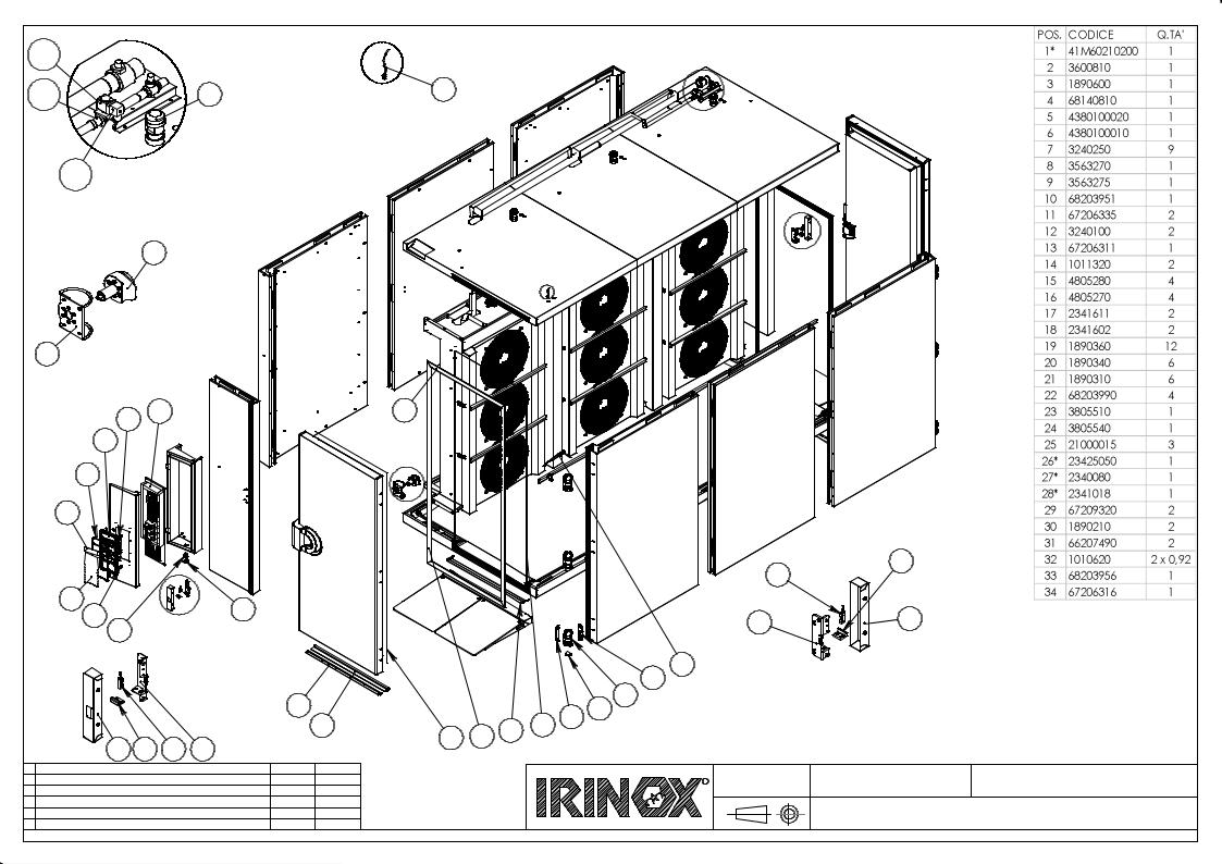Irinox MF750.2 3T Parts List