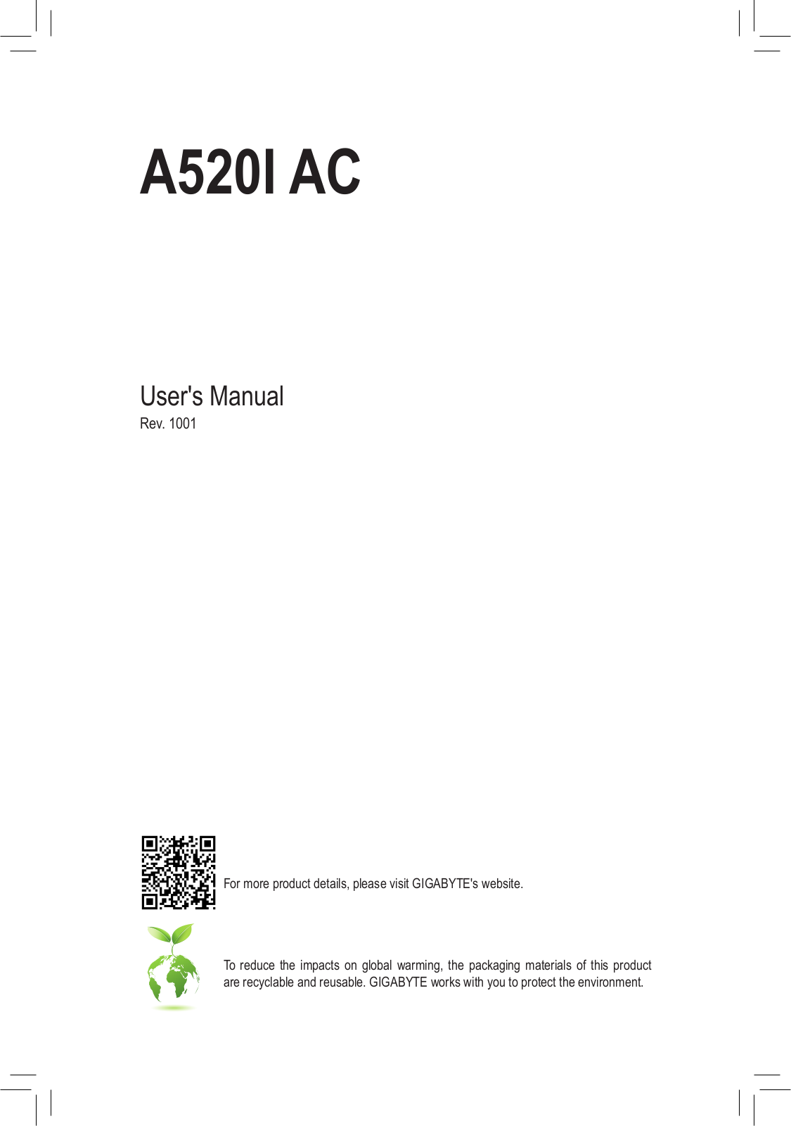 Gigabyte A520I AC operation manual