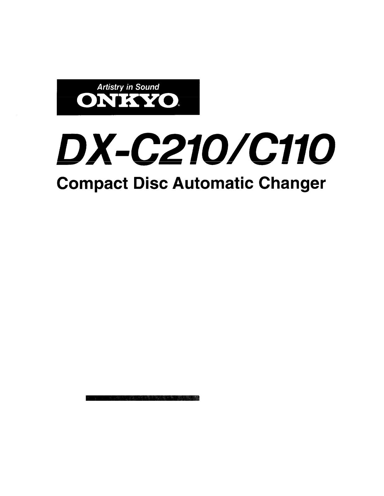 Onkyo DX-C110, DX-C210 Instruction Manual