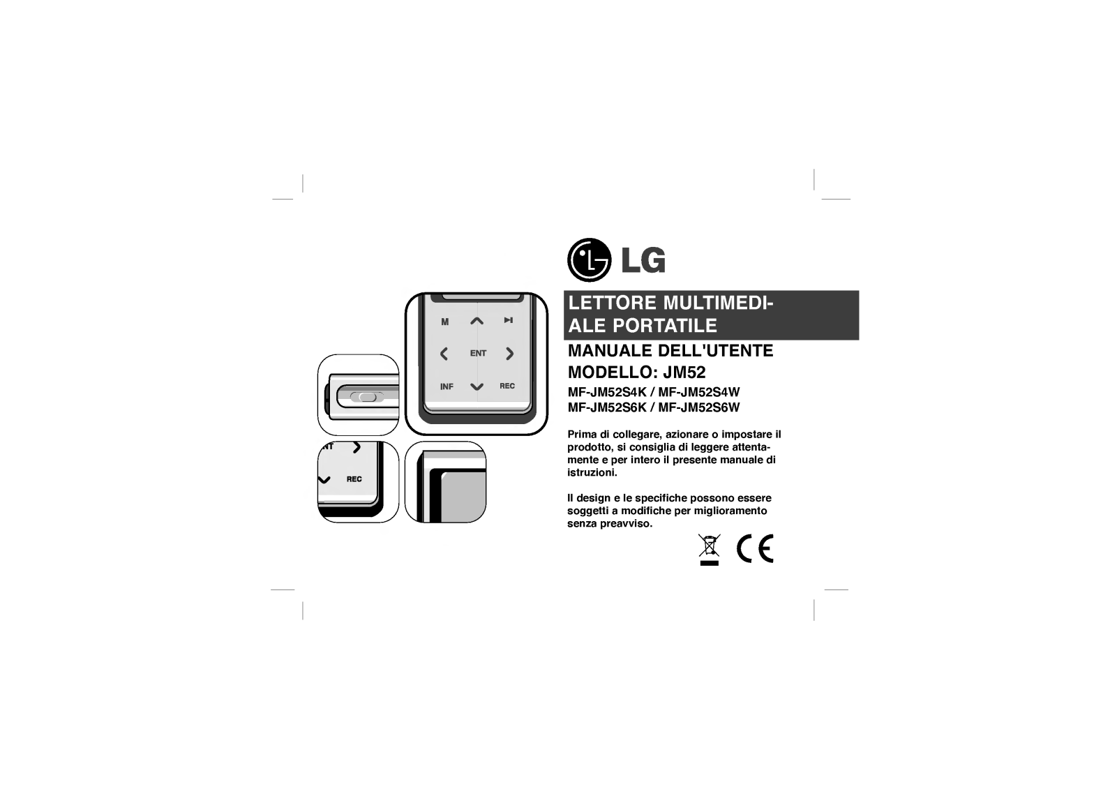 Lg JM52 user Manual