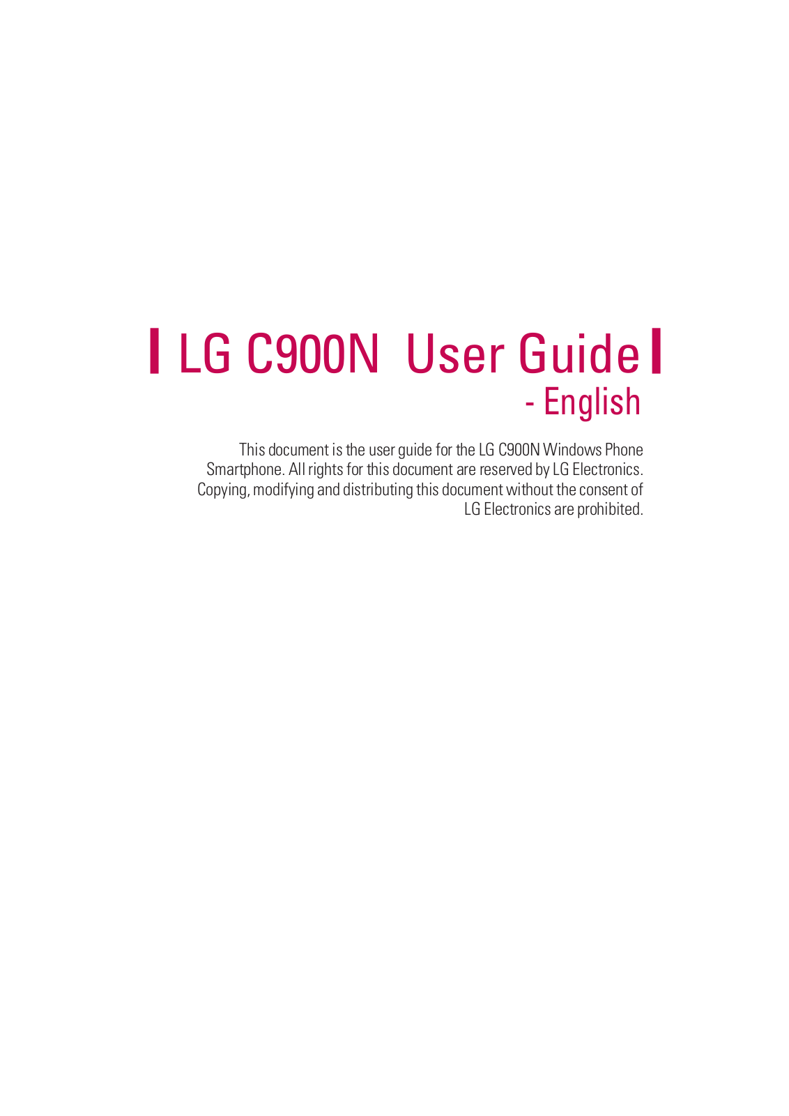 LG C900N User Manual