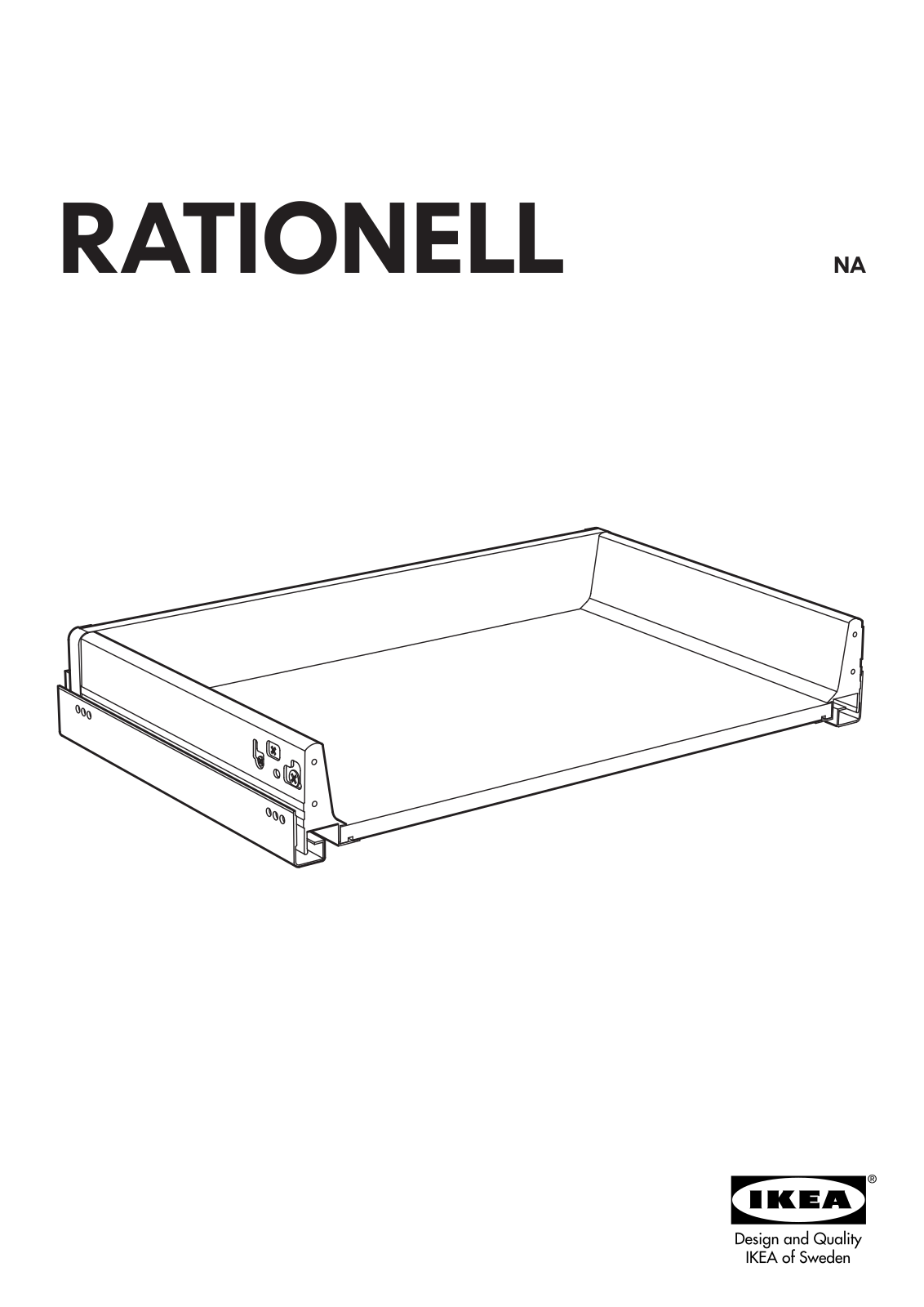 IKEA RATIONELL FULL-EXTENDING DRAWER DAMPER 24X12