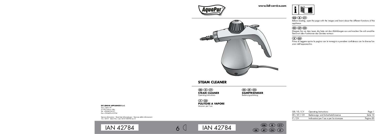 AquaPur IAN 42784 User Manual