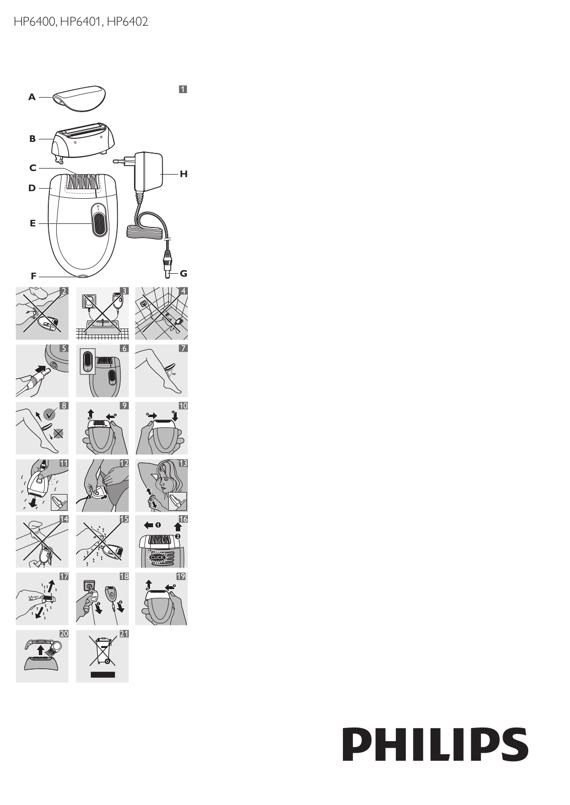 Philips HP6401/50 User manual