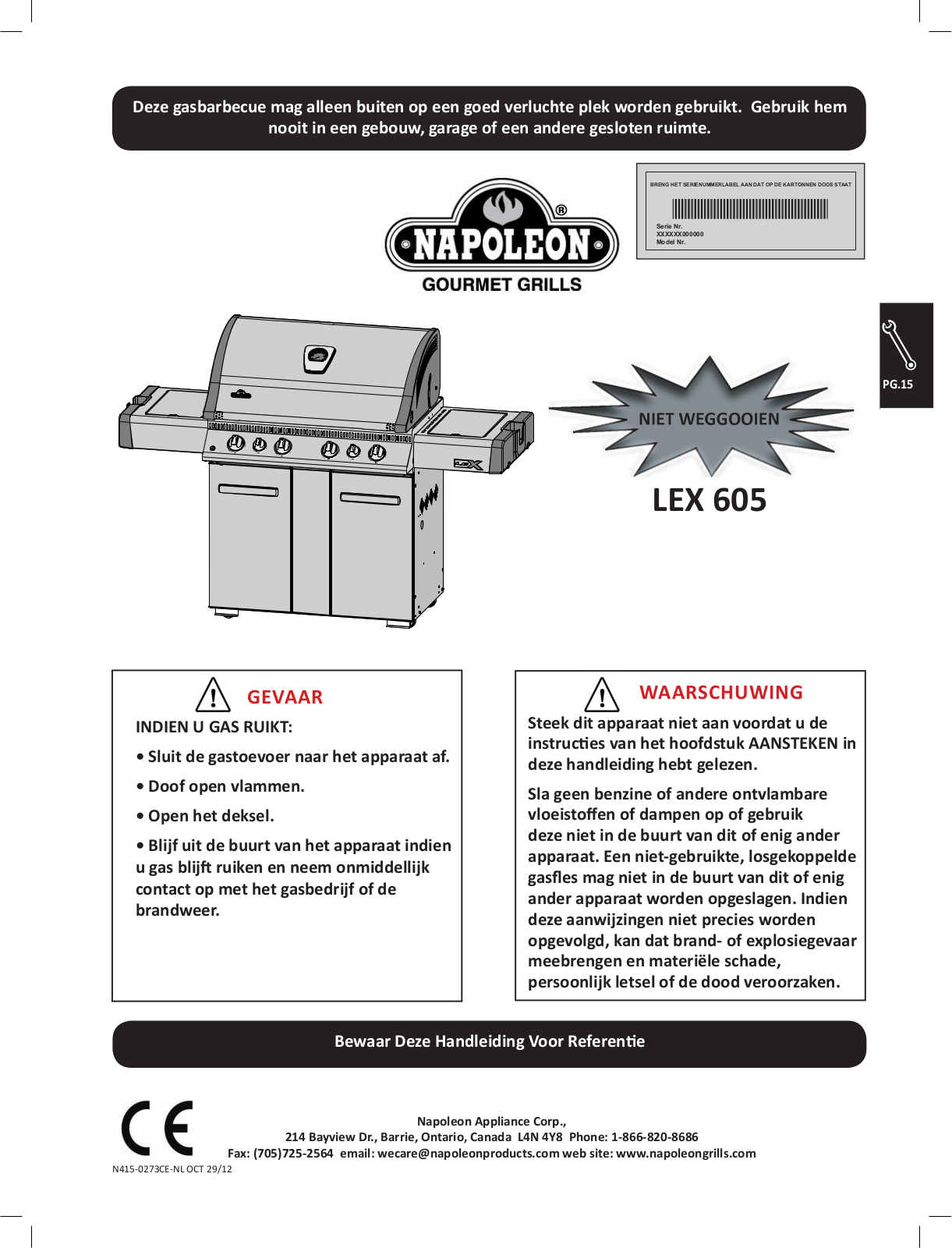 Napoleon LEX605RSBI User Manual