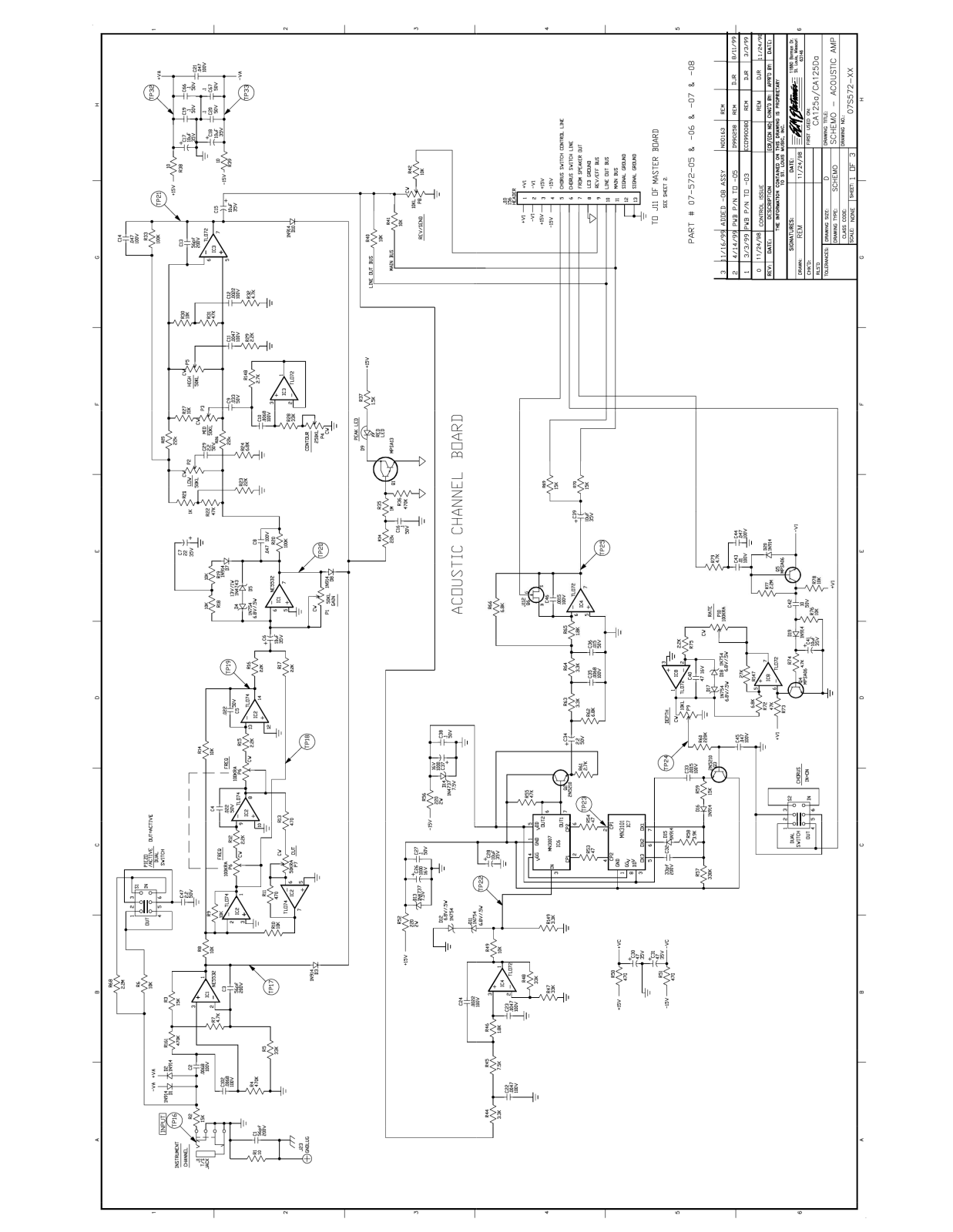 Crate CA125a, CA125Da Schematic