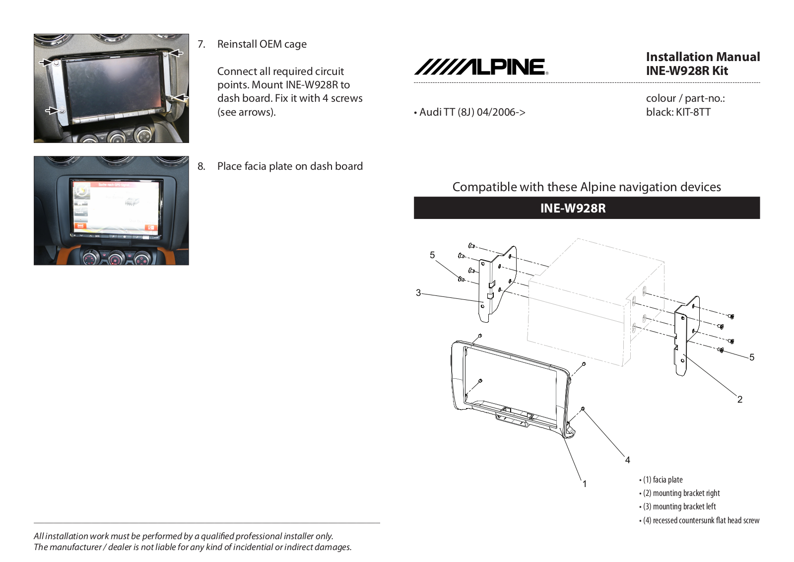 Alpine KIT-8TT Installation Manual - ManualMachine.com