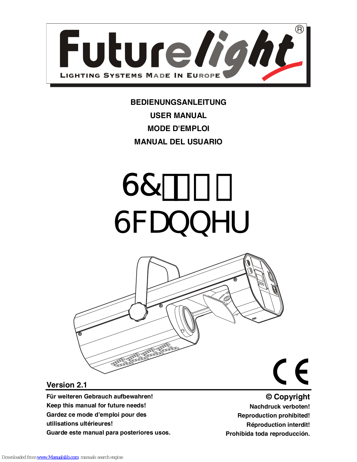 Future light sc-240 Scanner, SC-250, SC-335 User Manual