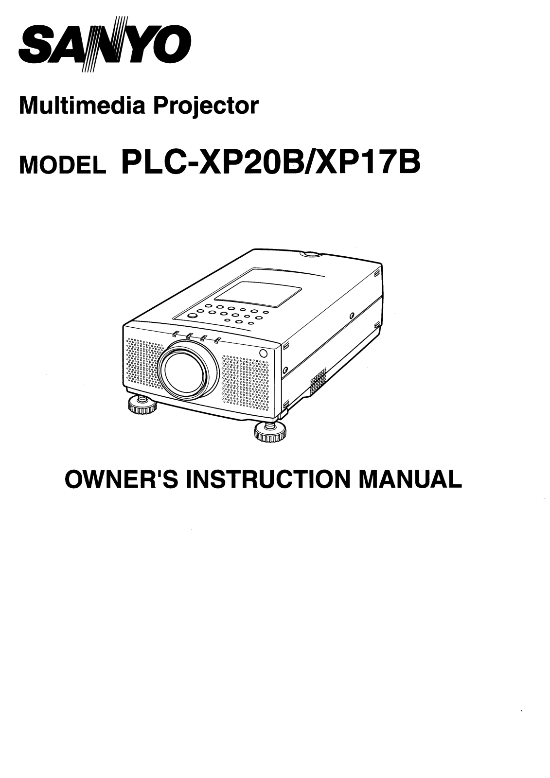 Sanyo XP17B, XP20B User Manual